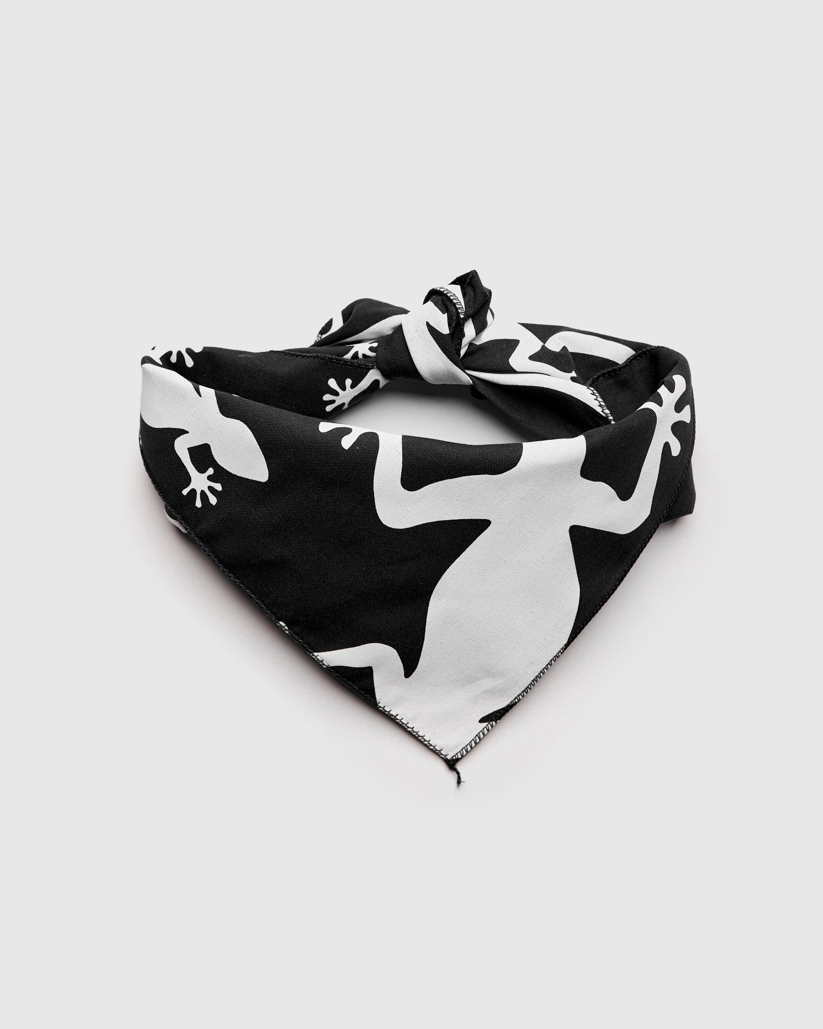 Engineered Garments Printed Bandana in Black Gecko | REVERSIBLE