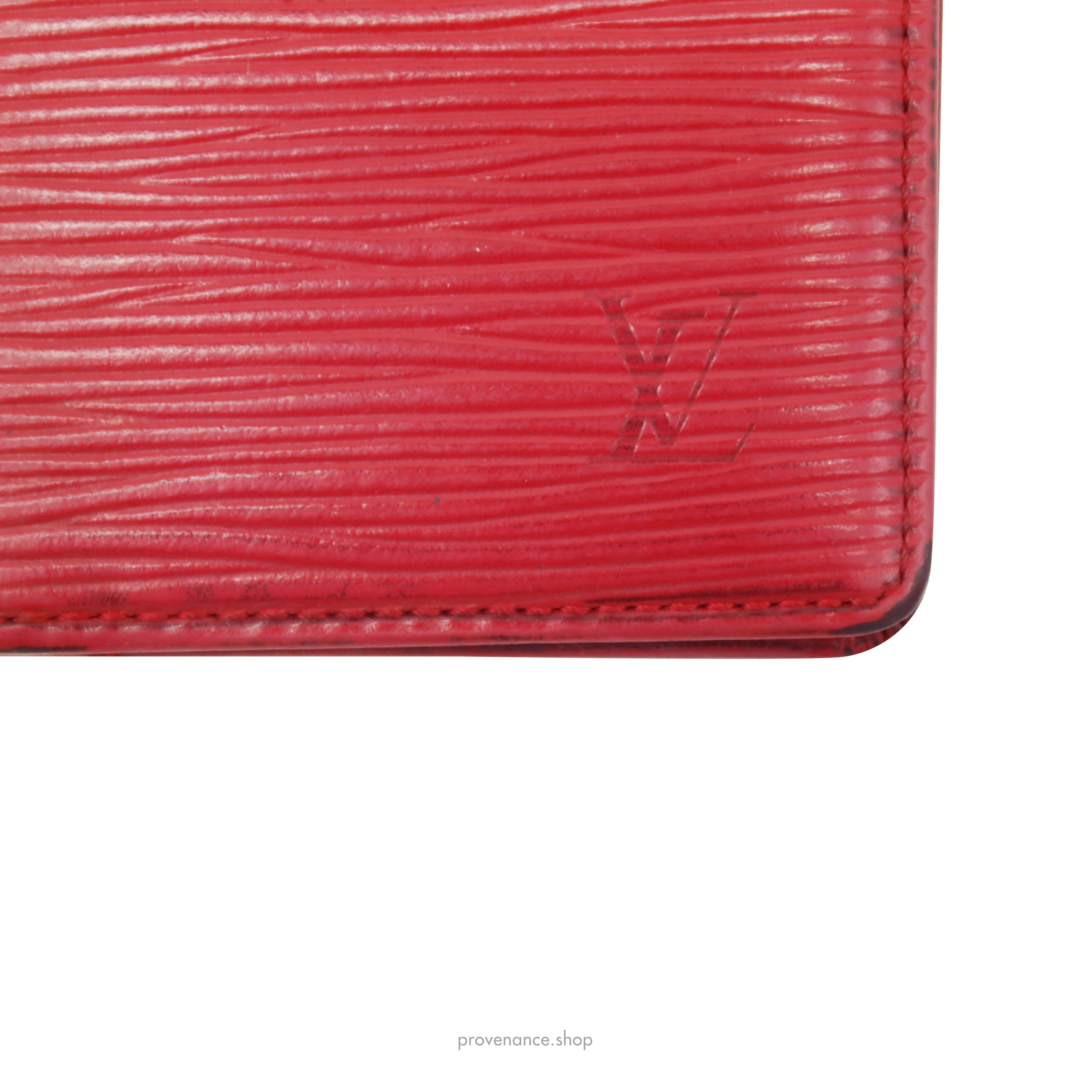 Louis Vuitton Pocket Organizer Wallet - Red Epi Leather - 6