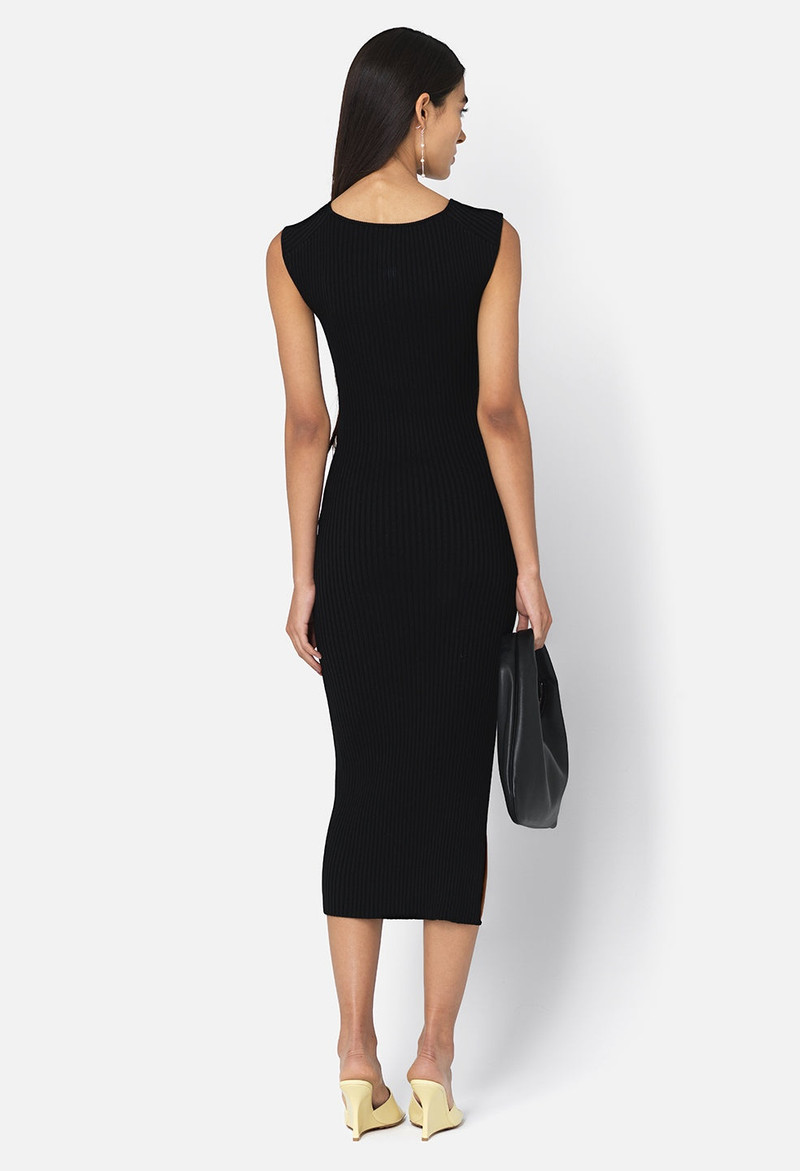 PIPER SILK RIB TWIST DRESS 4