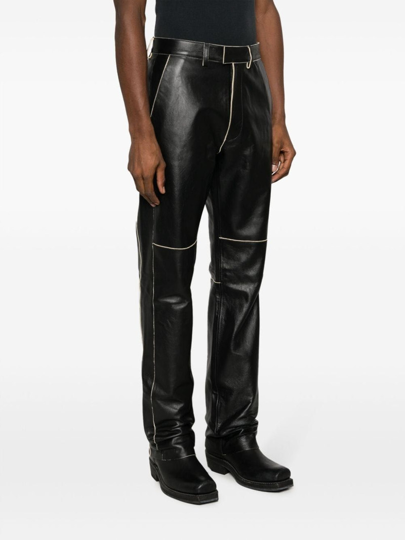 straight-leg leather trousers 4