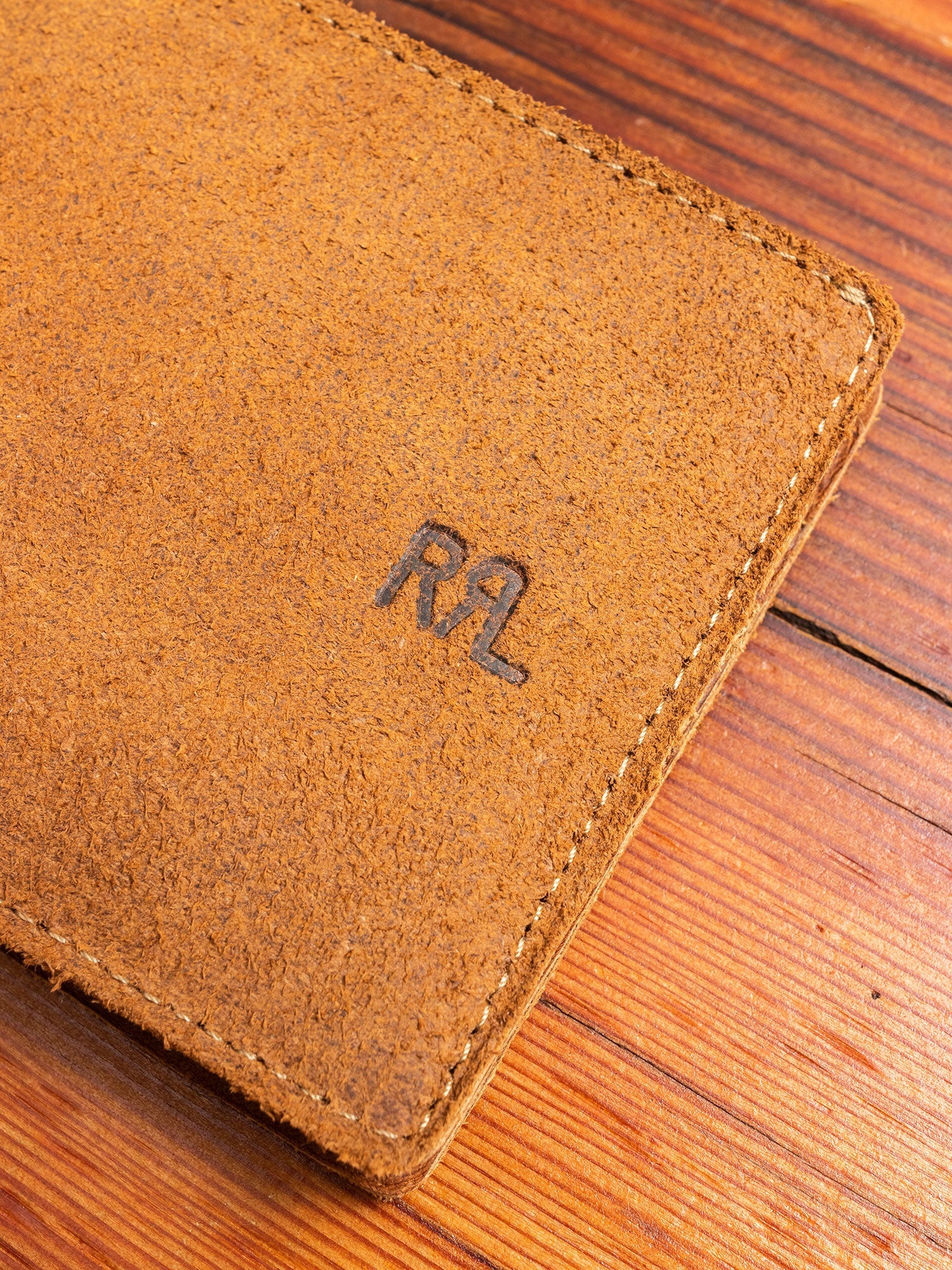 Suede Bifold Wallet in Light Java - 3