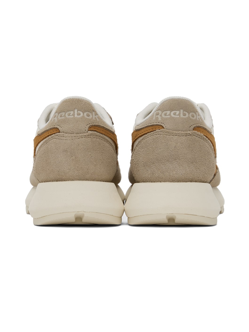 White & Beige Classic Sneakers - 2