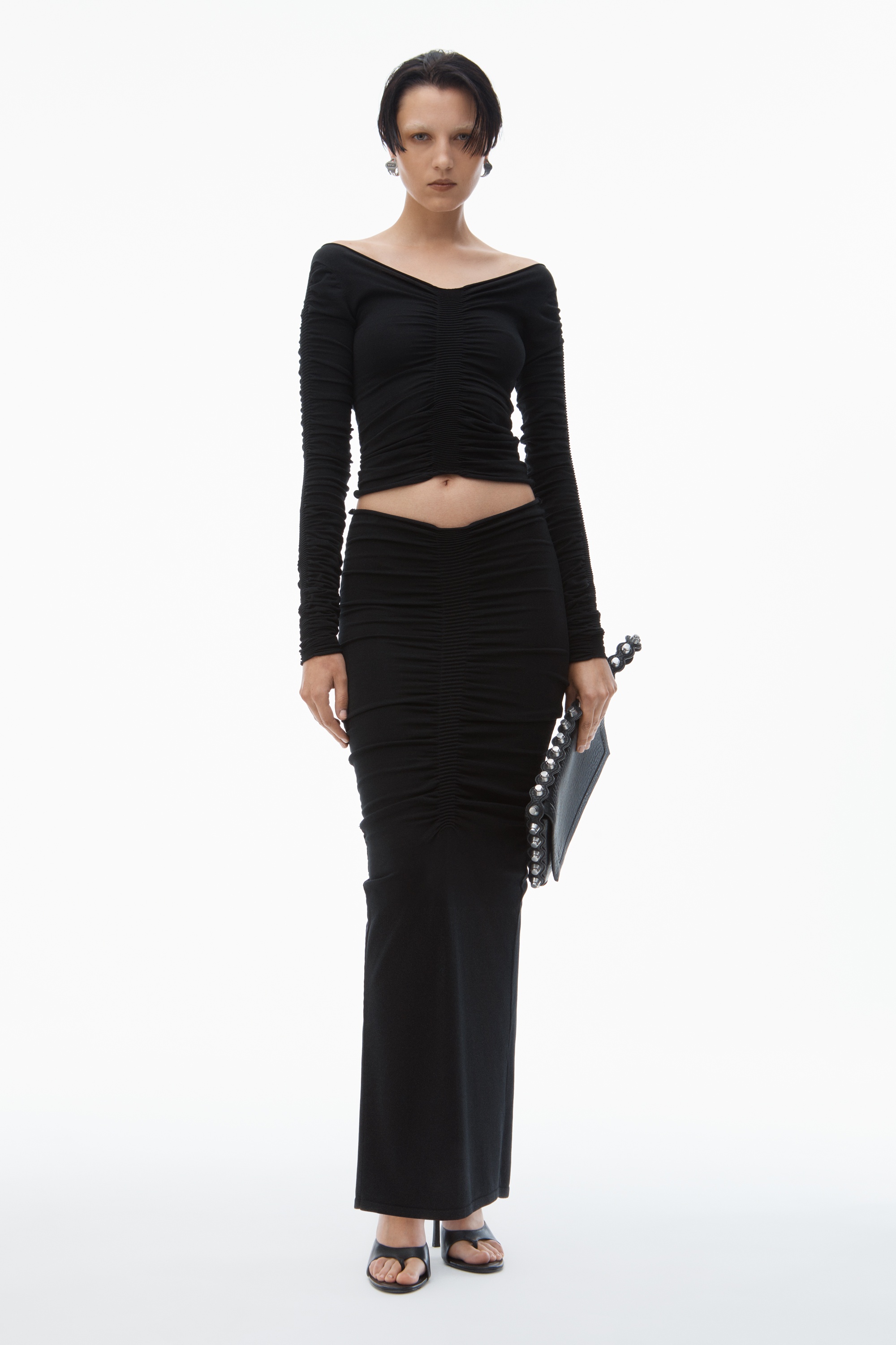 Ruched Maxi Skirt - 2