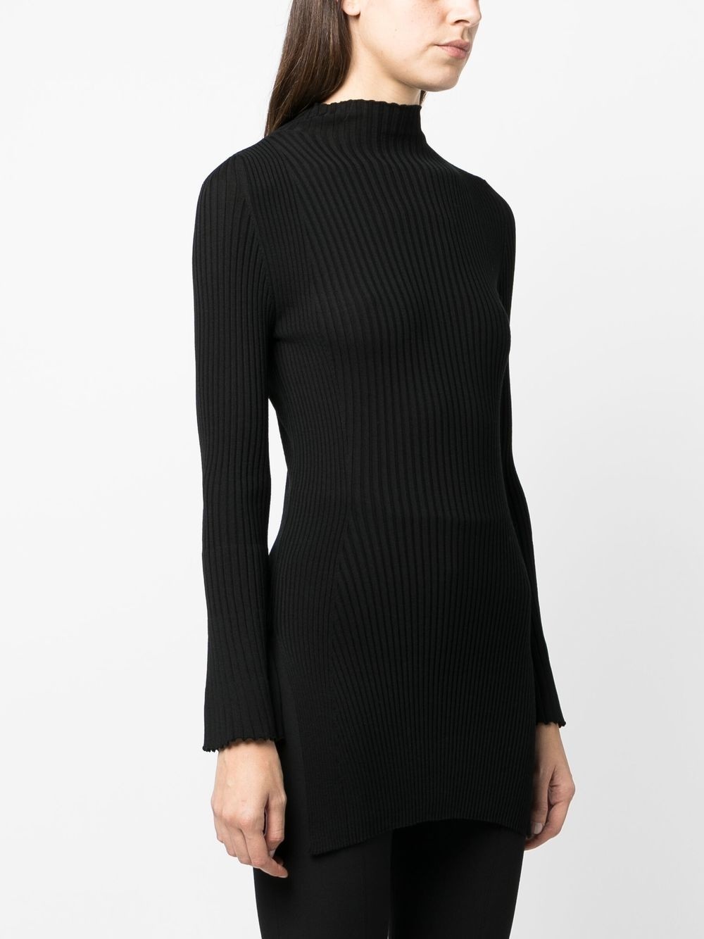 ribbed-knit merino top - 3