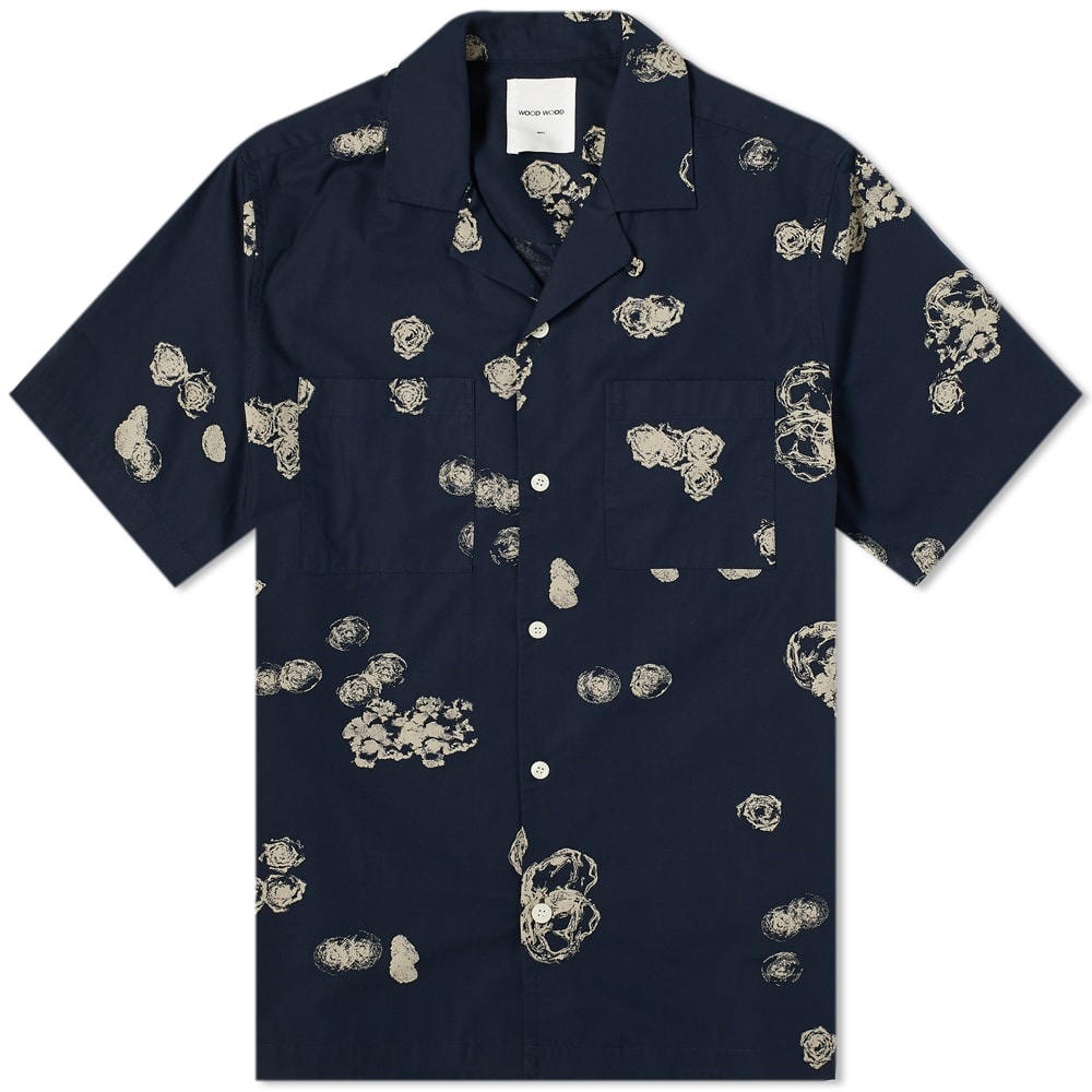 Wood Wood Brandon All Over Print Poplin Vacation Shirt - 1