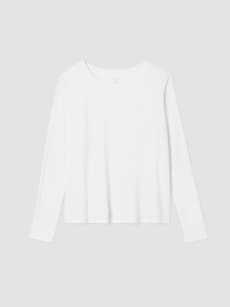 Organic Linen Jersey Crew Neck Top 1