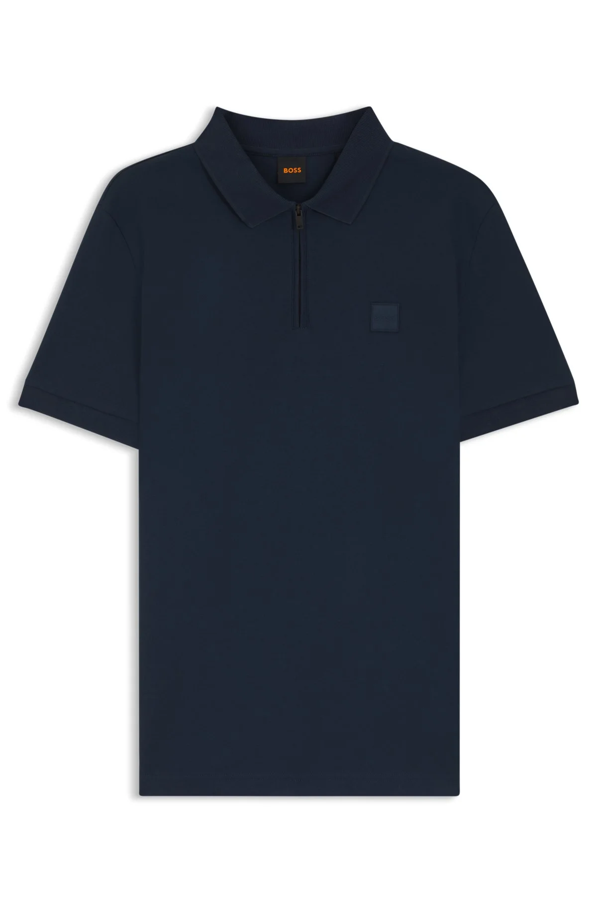 STRETCH-COTTON SLIM-FIT POLO SHIRT WITH LOGO PATCH - 1