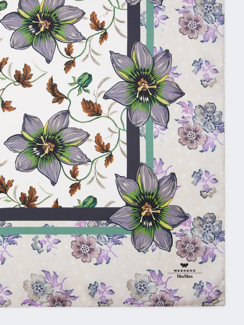 WEEKEND Max Mara Printed silk twill foulard - IVORY outlook
