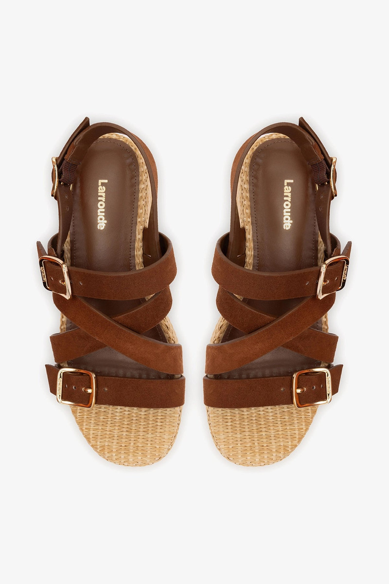 Patti Flatform Burnt Umber Suede 6
