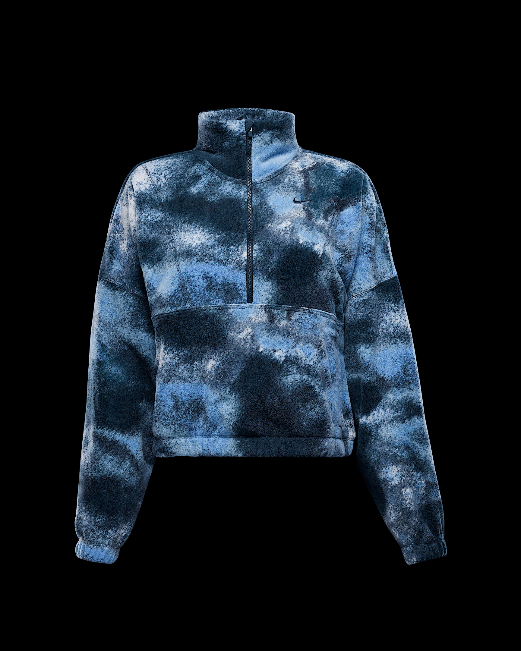 Nike One Women's Therma-FIT Oversized 1/2-Zip Fleece Printed Top - 6