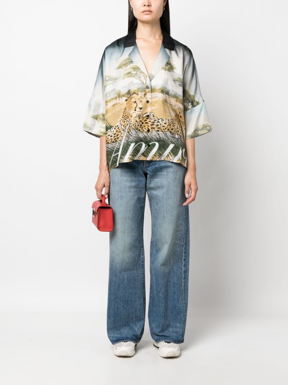 high-rise wide-leg jeans - 2