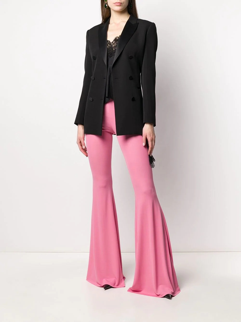 high-waisted flared trousers - 2