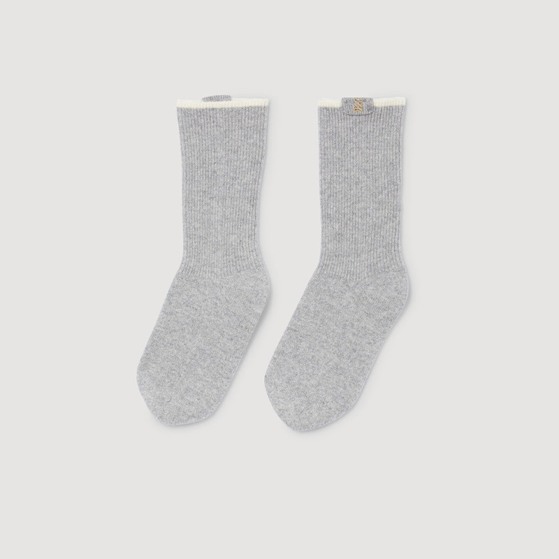Sandro TWO-TONE KNEE-HIGH SOCKS outlook