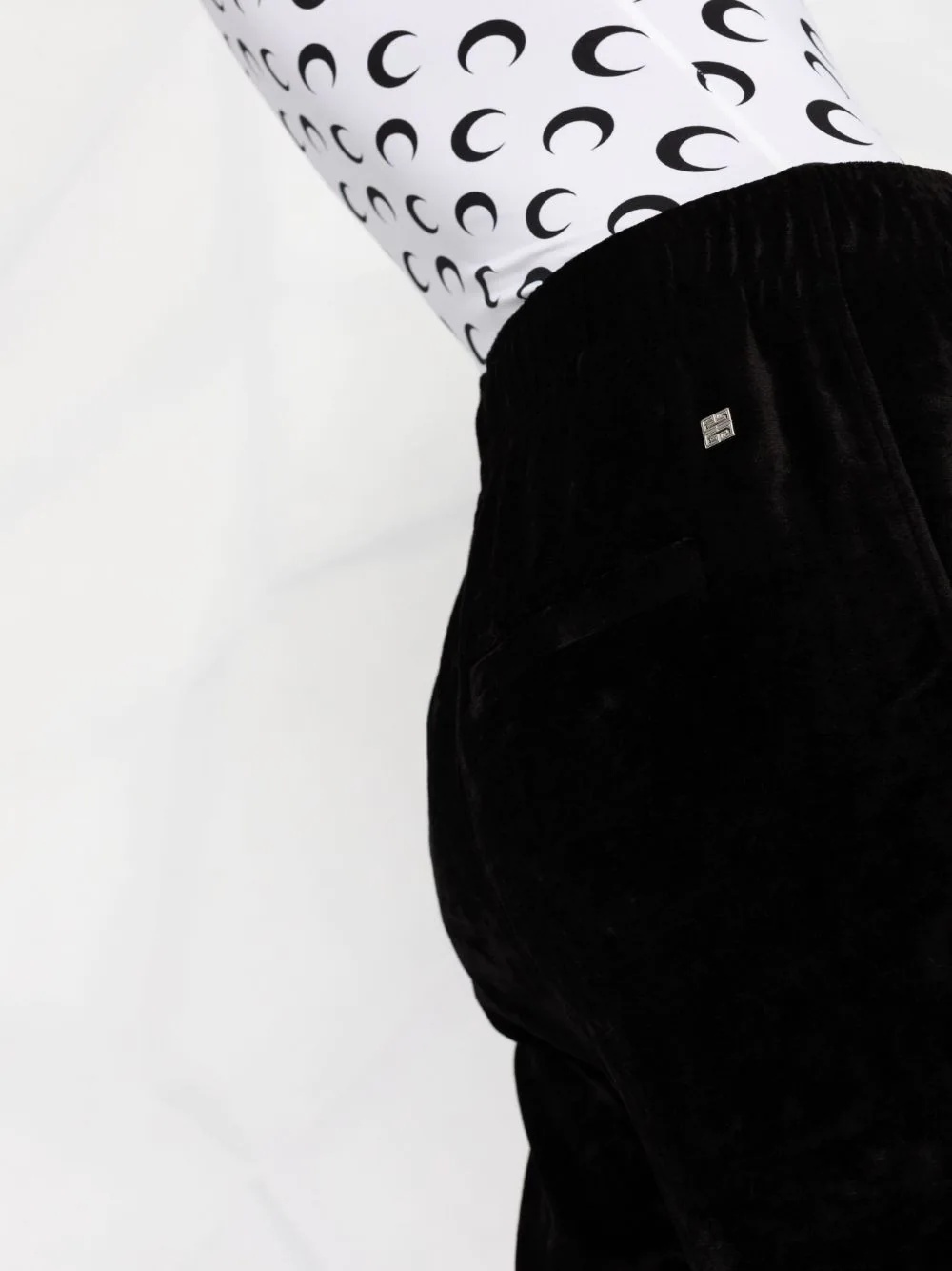 velvet straight-leg trousers - 5