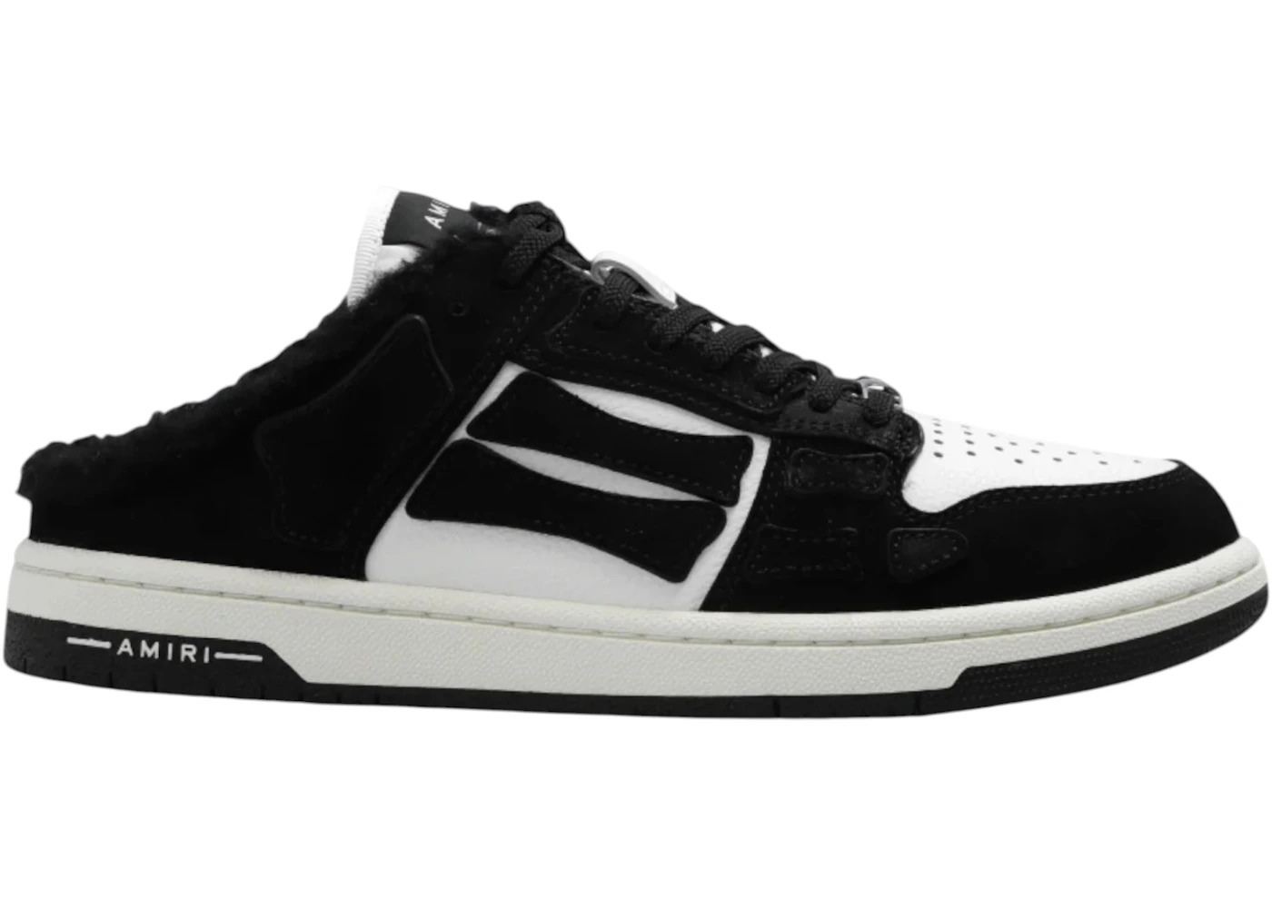 Amiri Skel Low Top Mule Shearling Black (Women's) - 1