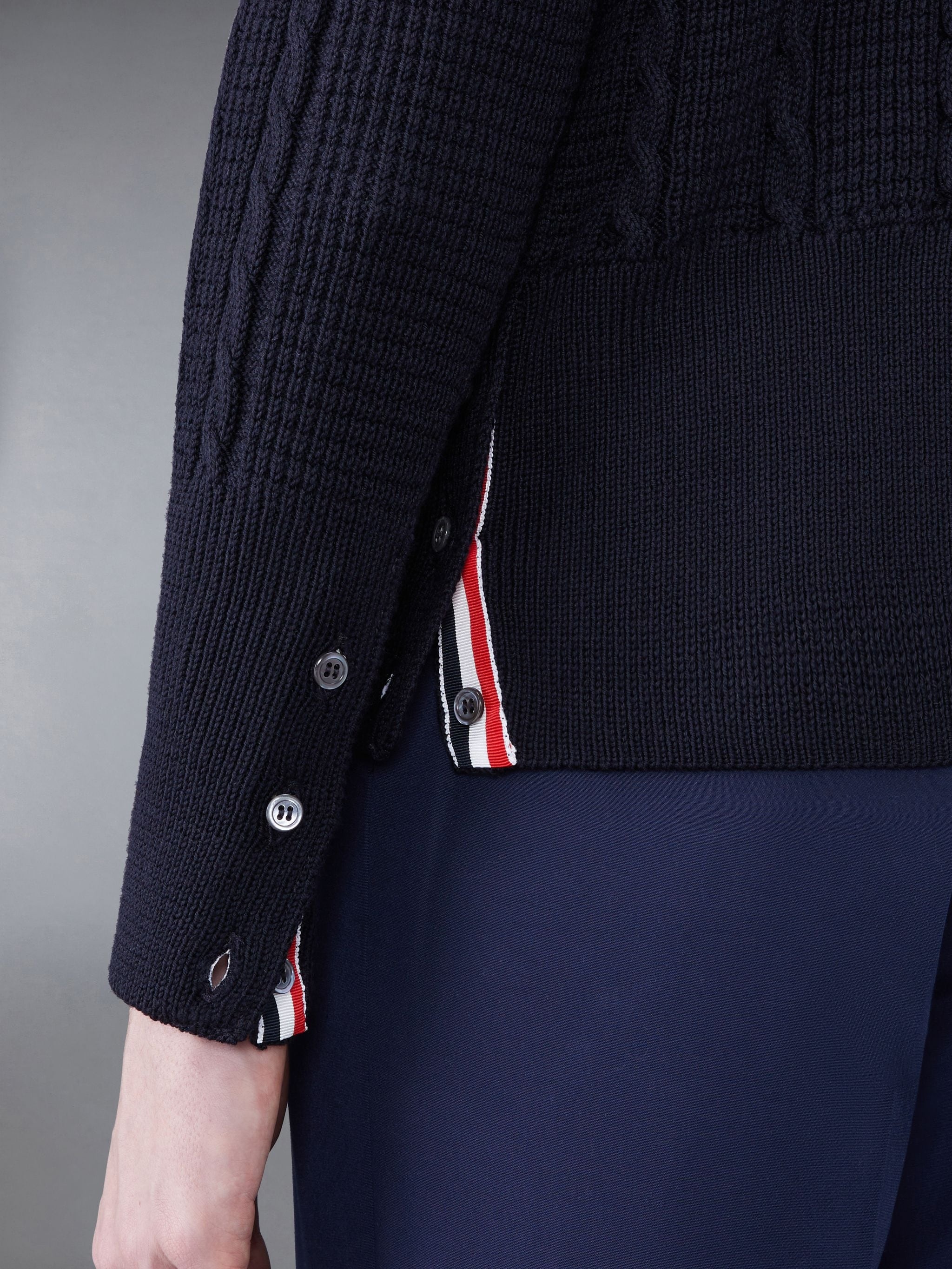 striped virgin wool shirt - 5