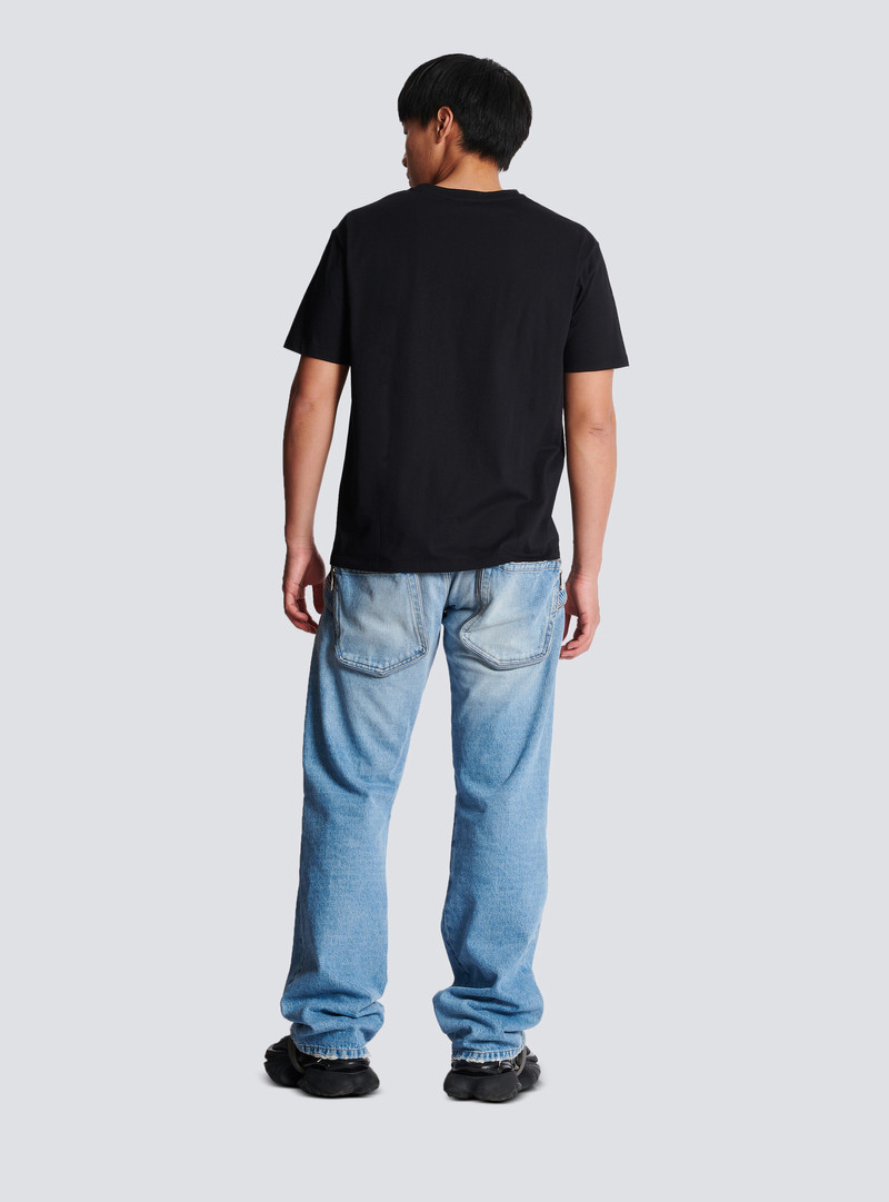 T-shirt with rubber Roman Balmain logo 4