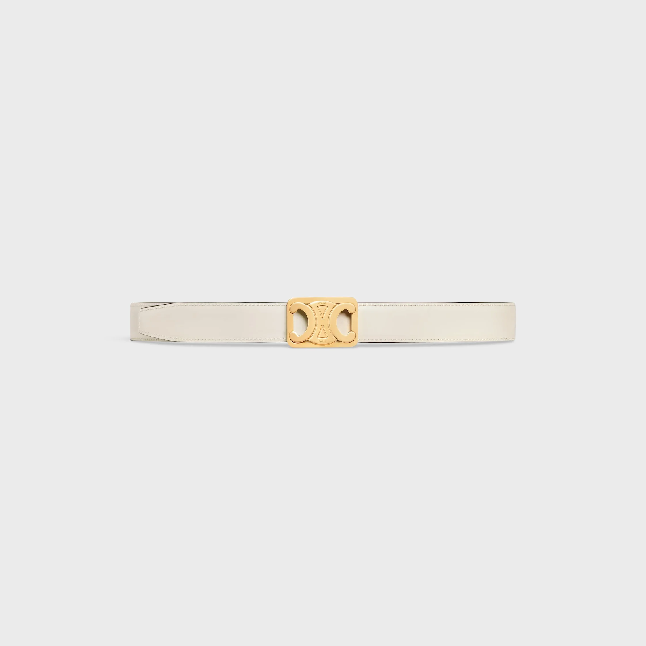 CELINE MEDIUM REVERSIBLE FRAMED TRIOMPHE BELT in TAURILLON 