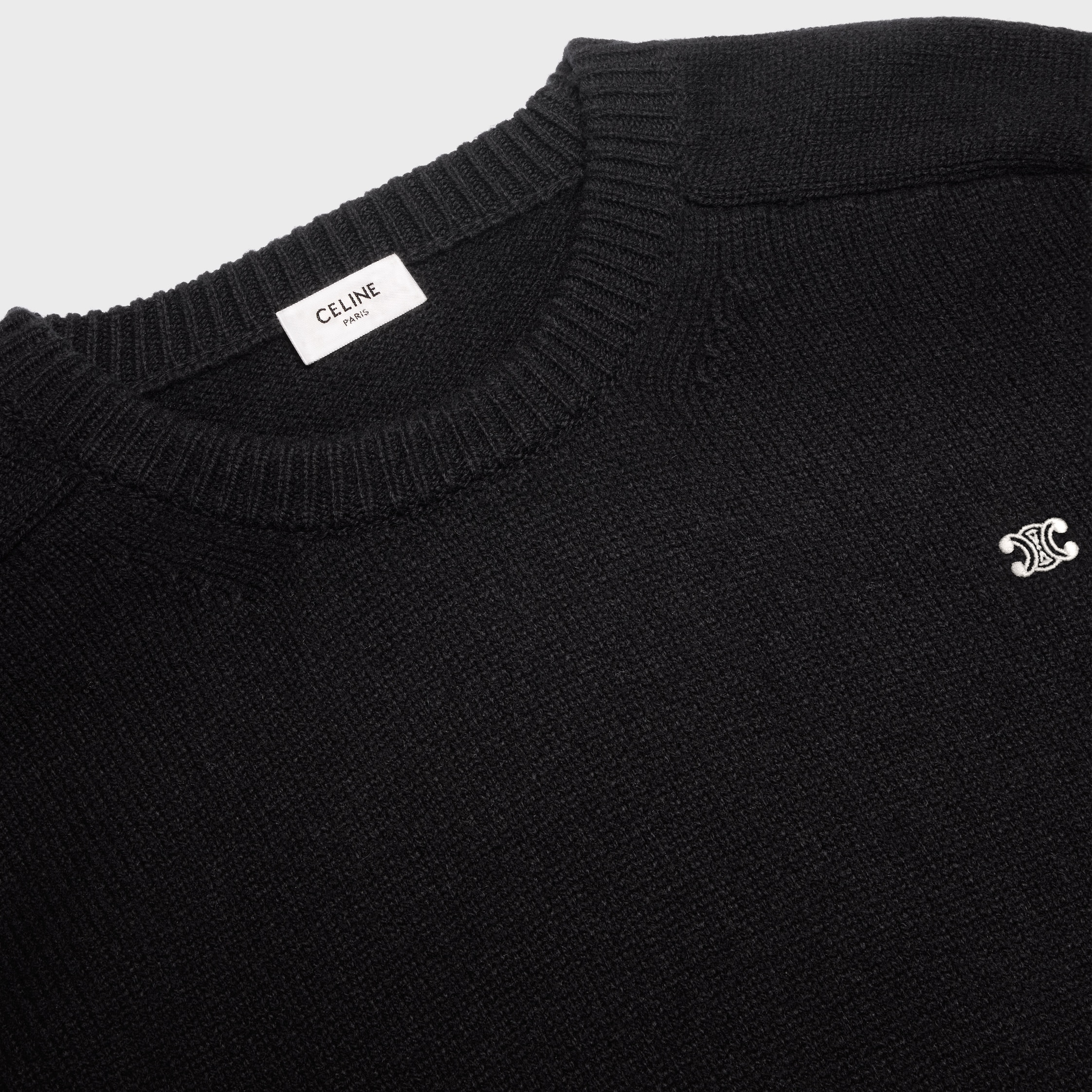 triomphe crew neck sweater in wool and cashmere - 3