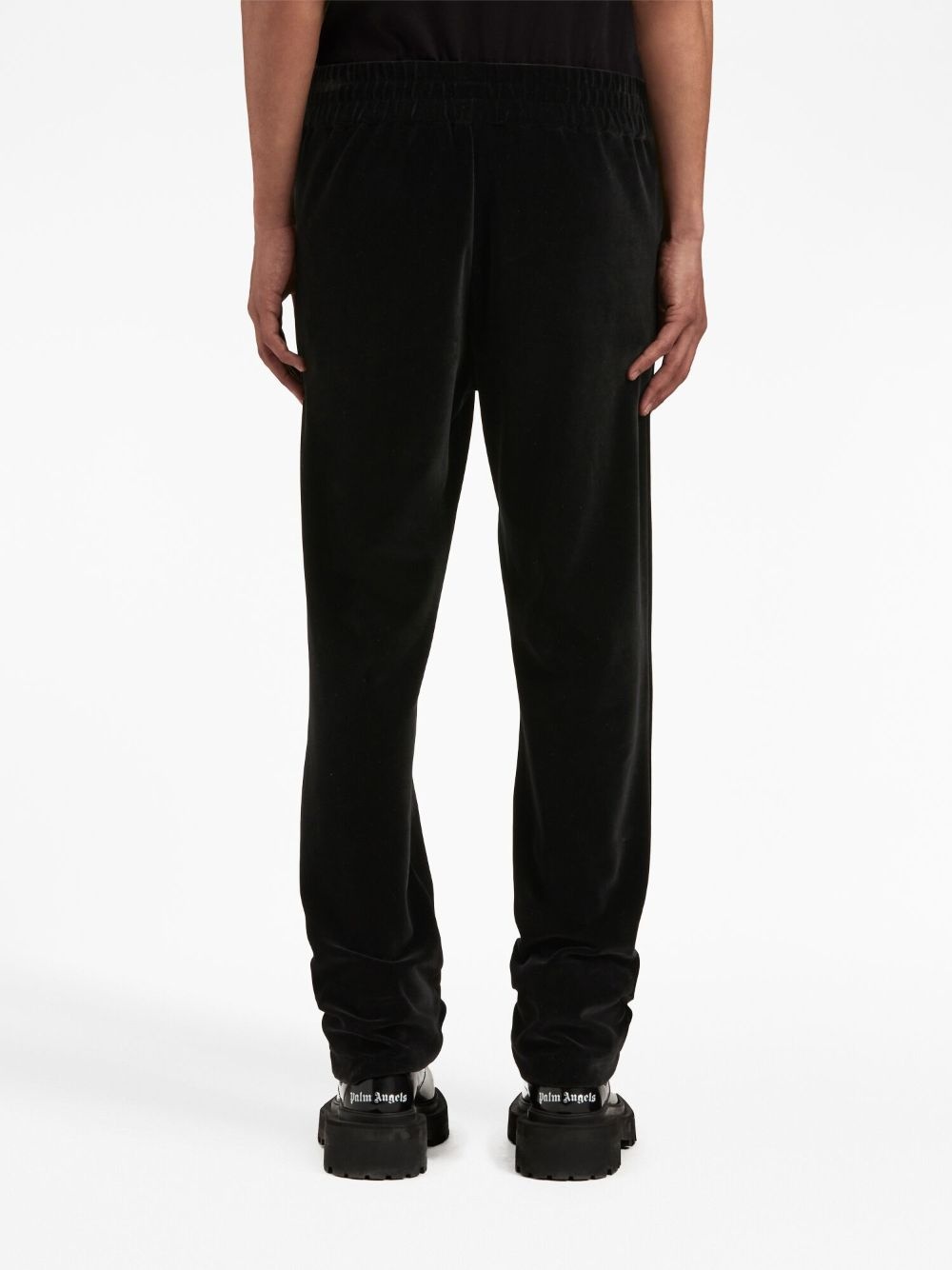 logo-print velvet track pants - 5