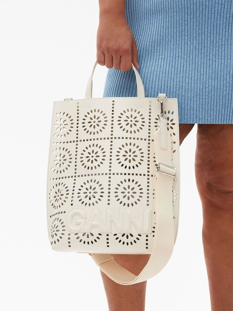 GANNI perforated tote bag outlook