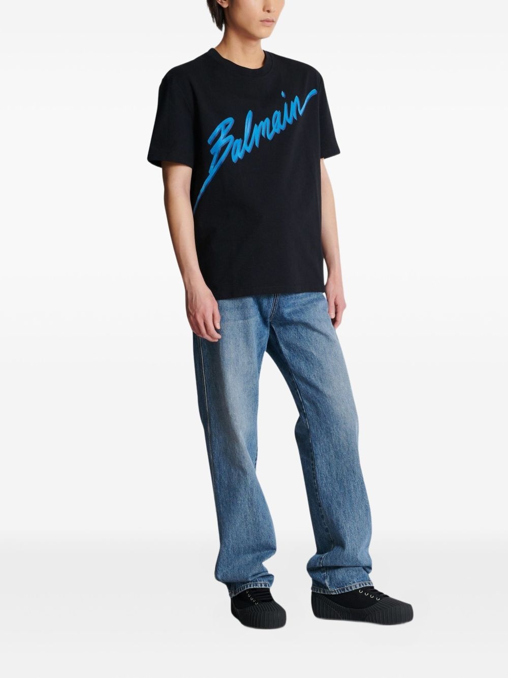 flocked-finish T-shirt - 3