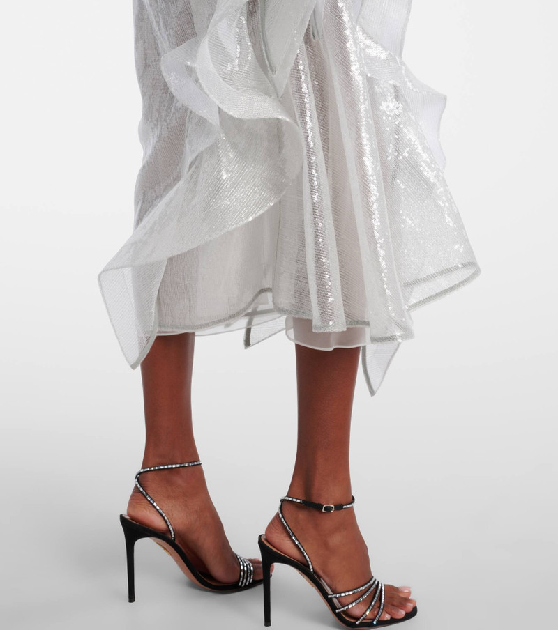 Hymn ruffled sequined midi skirt 5
