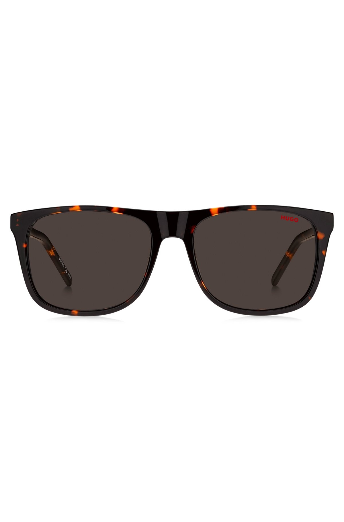 HAVANA-ACETATE SUNGLASSES WITH RUBBER LOGO - 3
