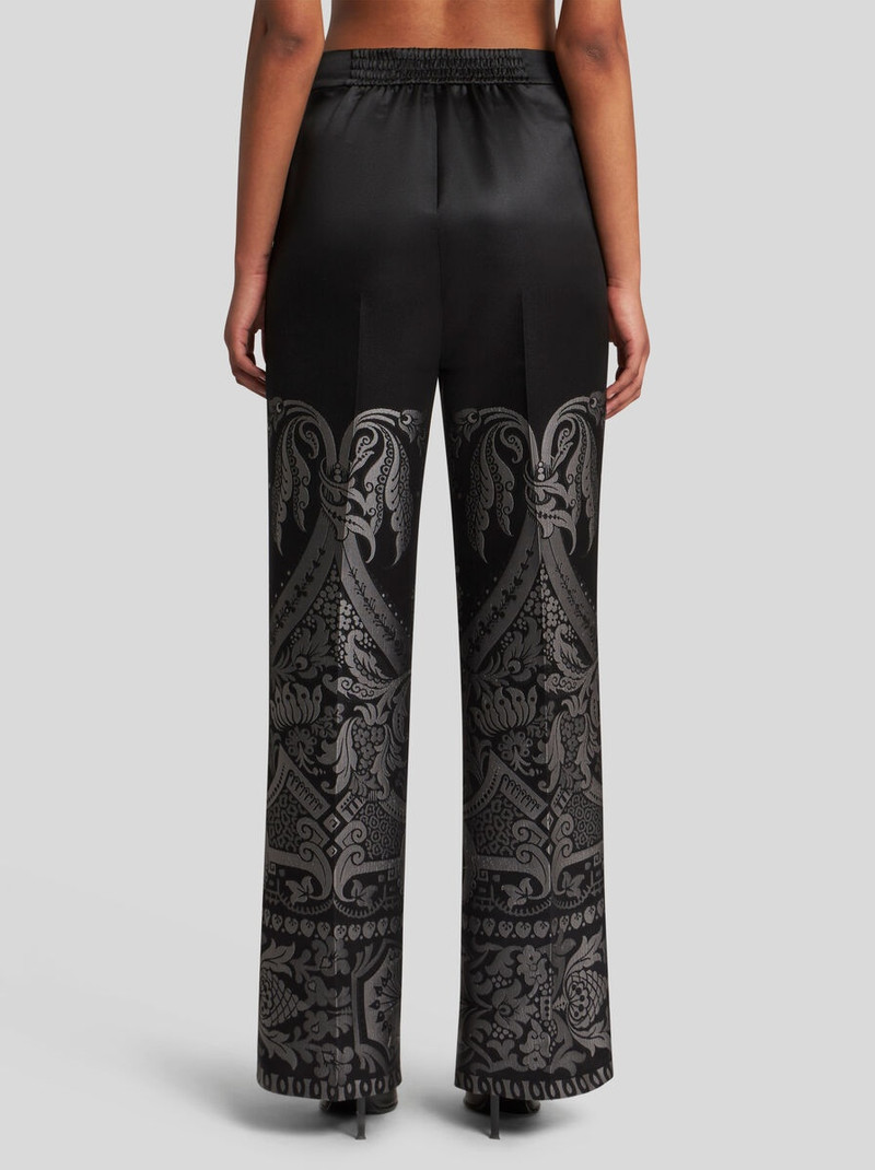 SILK JACQUARD PALAZZO TROUSERS 5