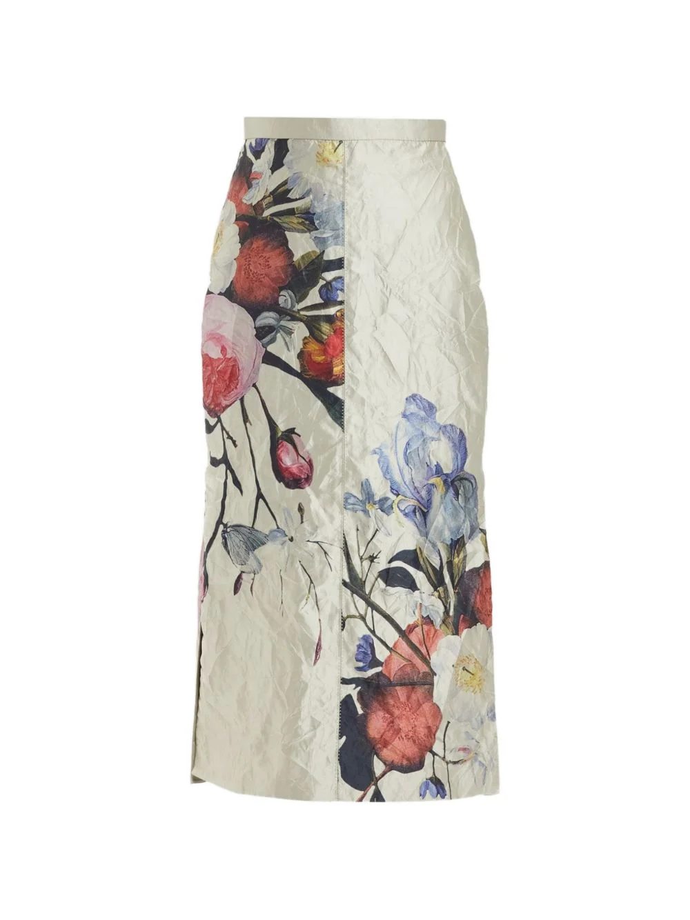 floral midi pencil skirt - 1