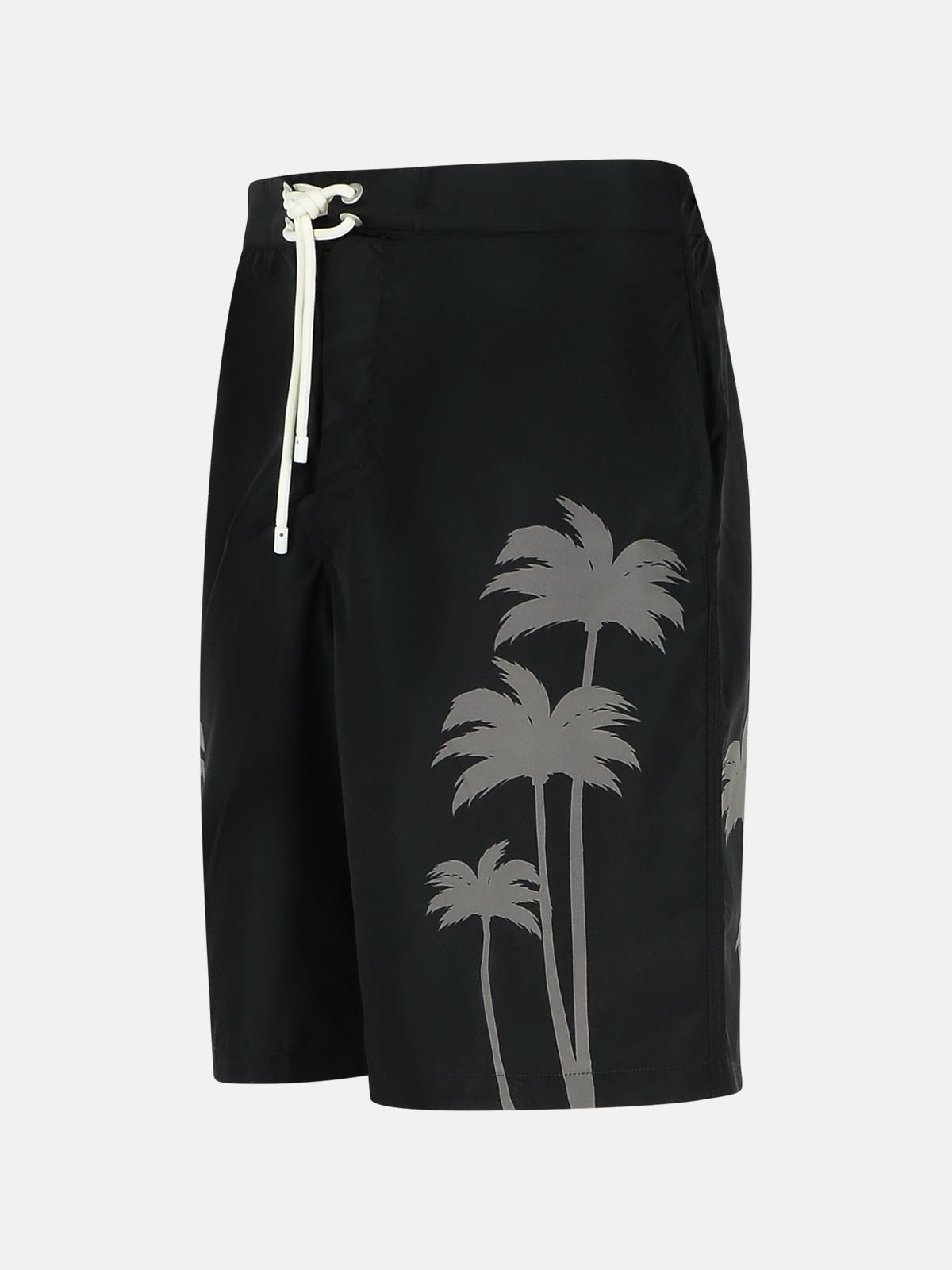'PALMS' BLACK POLYESTER SWIMSUIT - 2