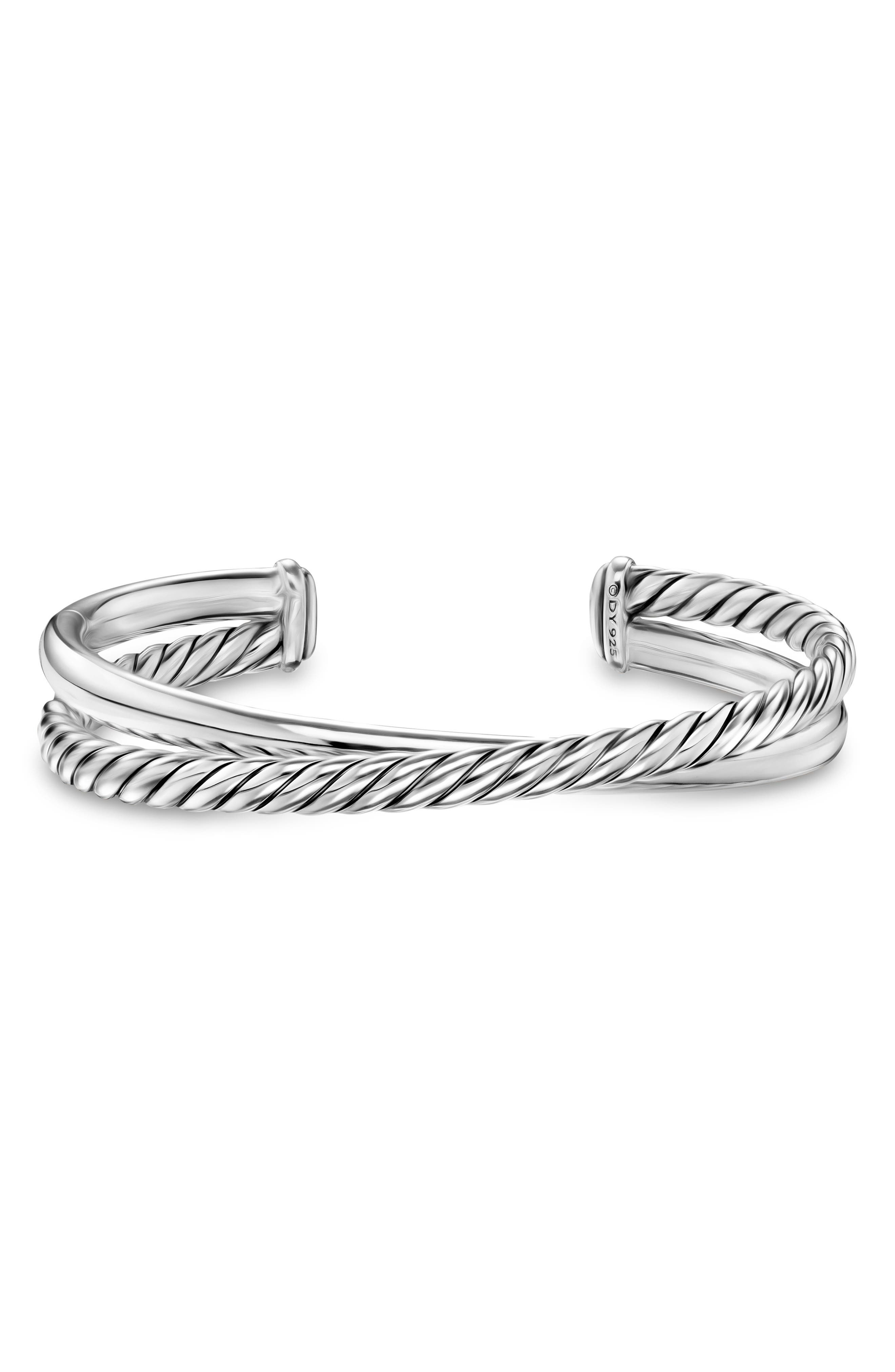 David Yurman Crossover Two Row Cuff Bracelet in Sterling Silver, 10.7mm at Nordstrom - 5