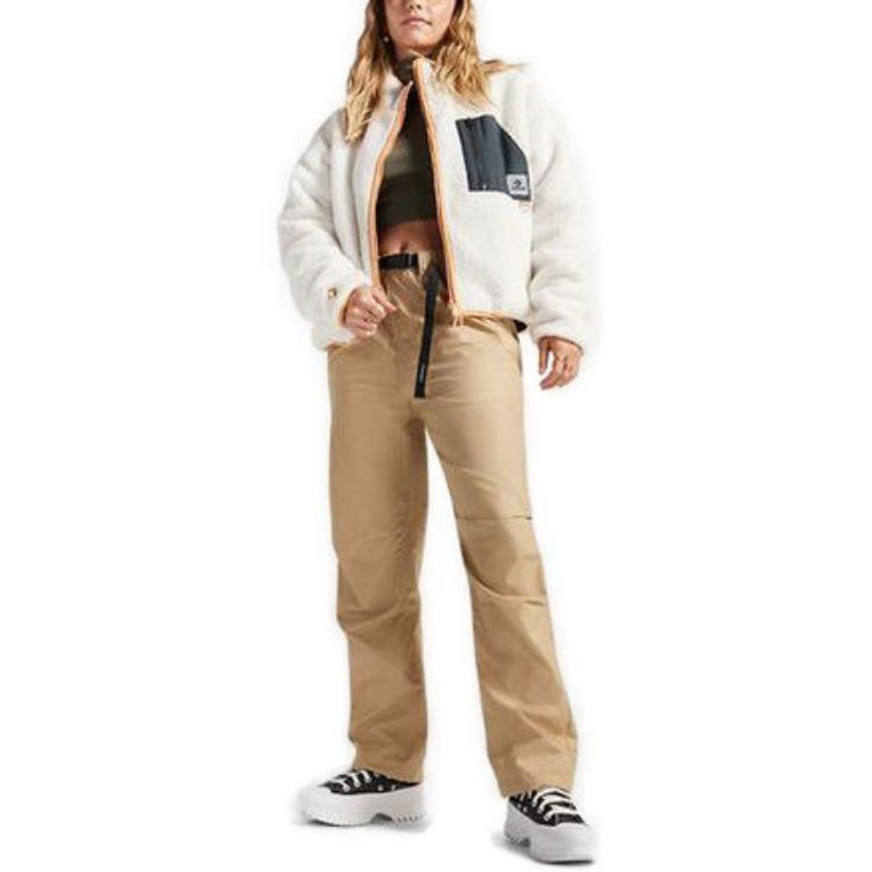 Converse (WMNS) Converse Reversible Sherpa Full-Zip Jacket 'Egret Black' 10025705-A03 outlook