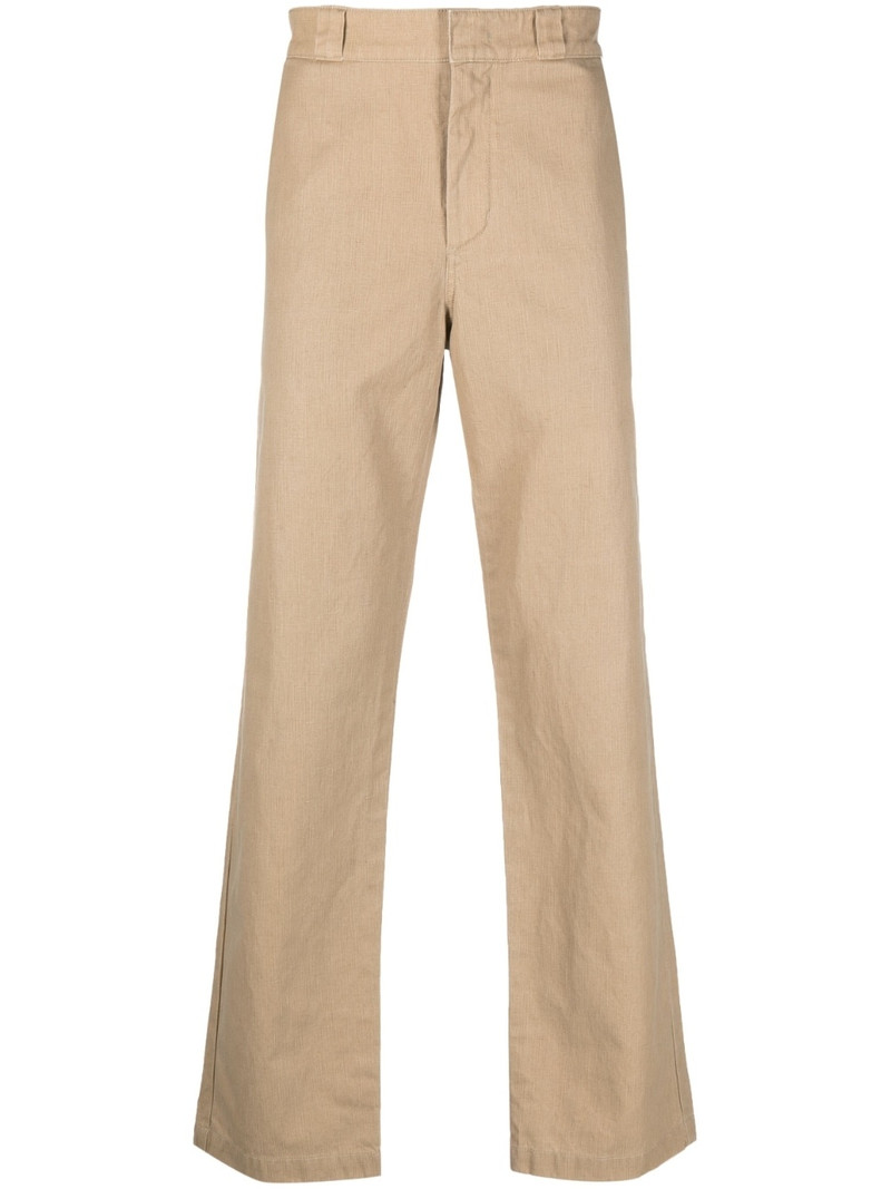 high-waisted straight-leg trousers 1