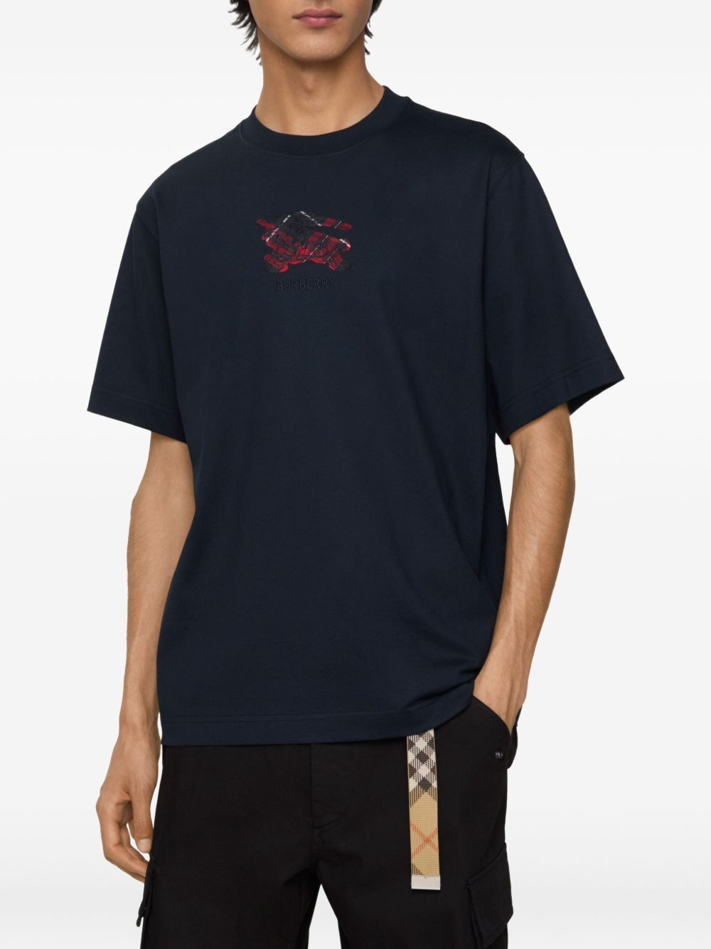 embroidered cotton T-shirt - 2