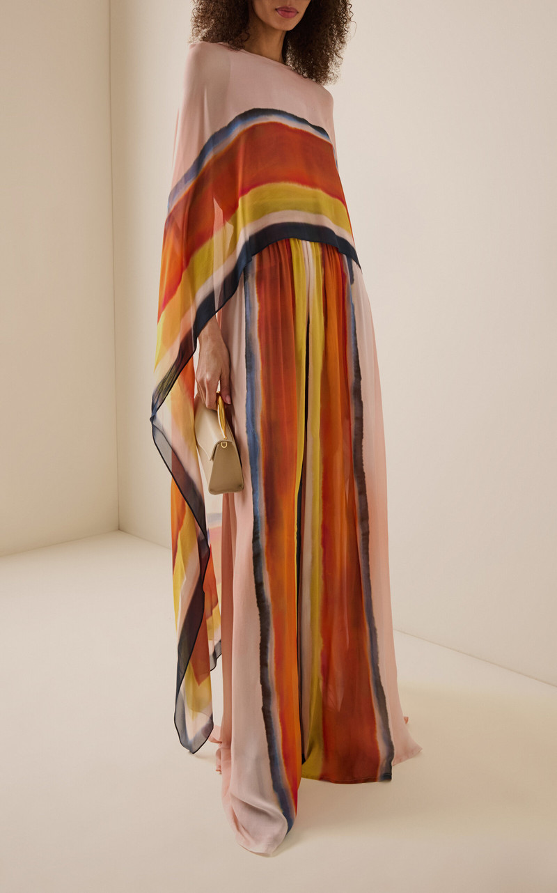 ELIE SAAB Printed Chiffon Top multi outlook