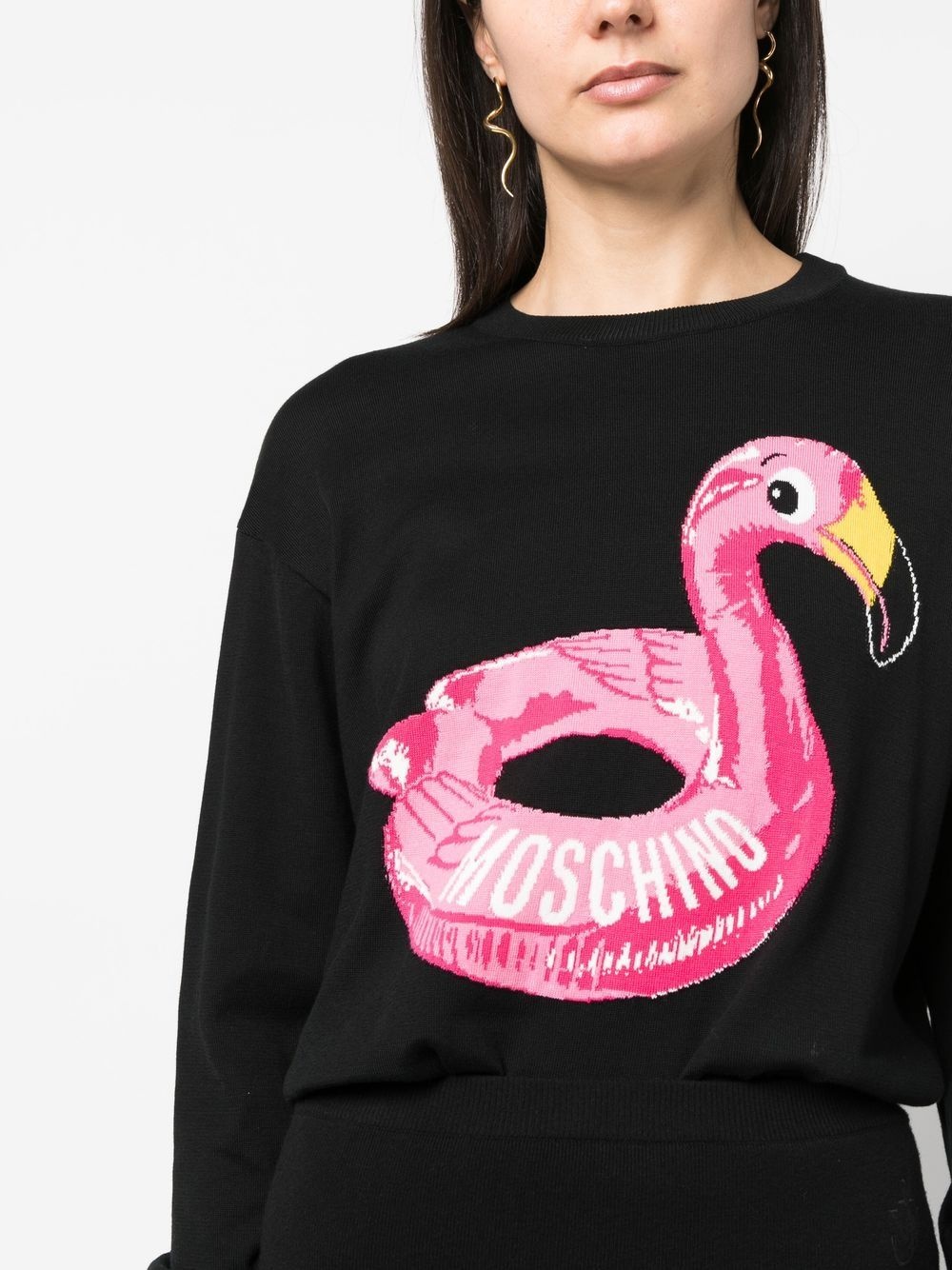 intarsia-knit logo jumper - 5