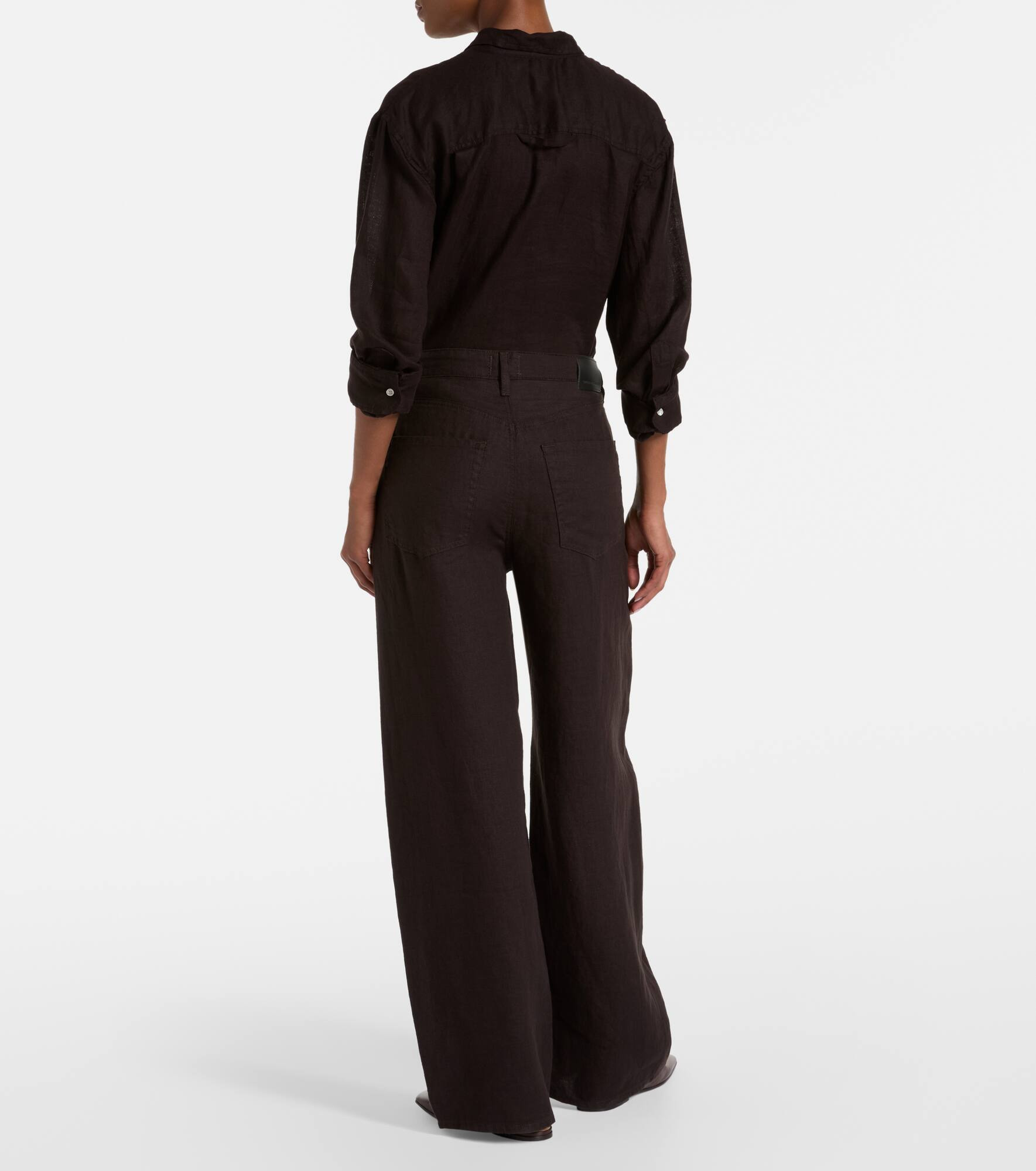 Brynn linen wide-leg pants - 3