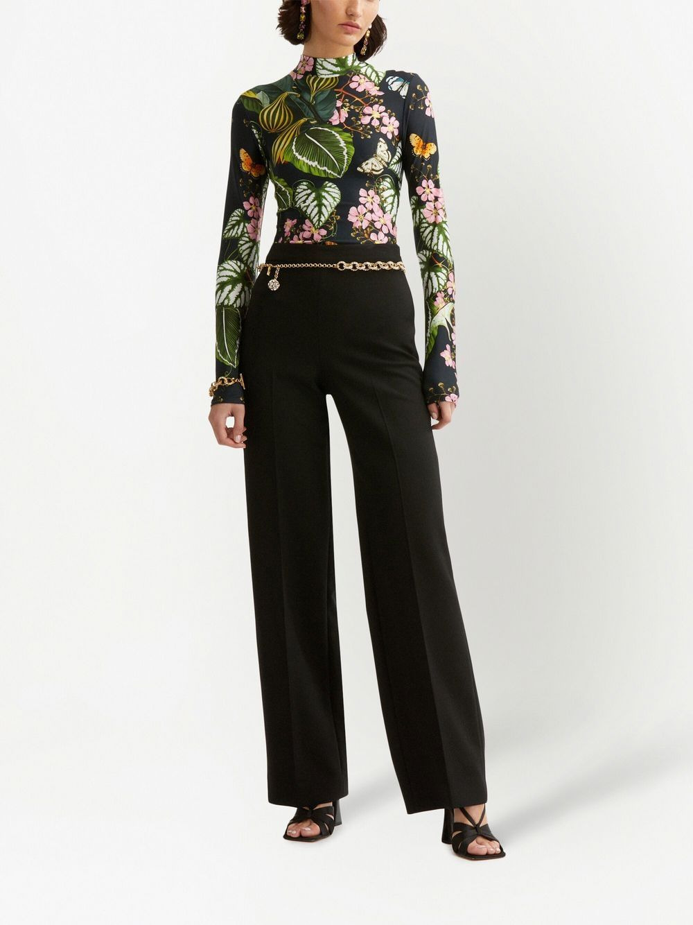 high-waisted straight-leg trousers - 2