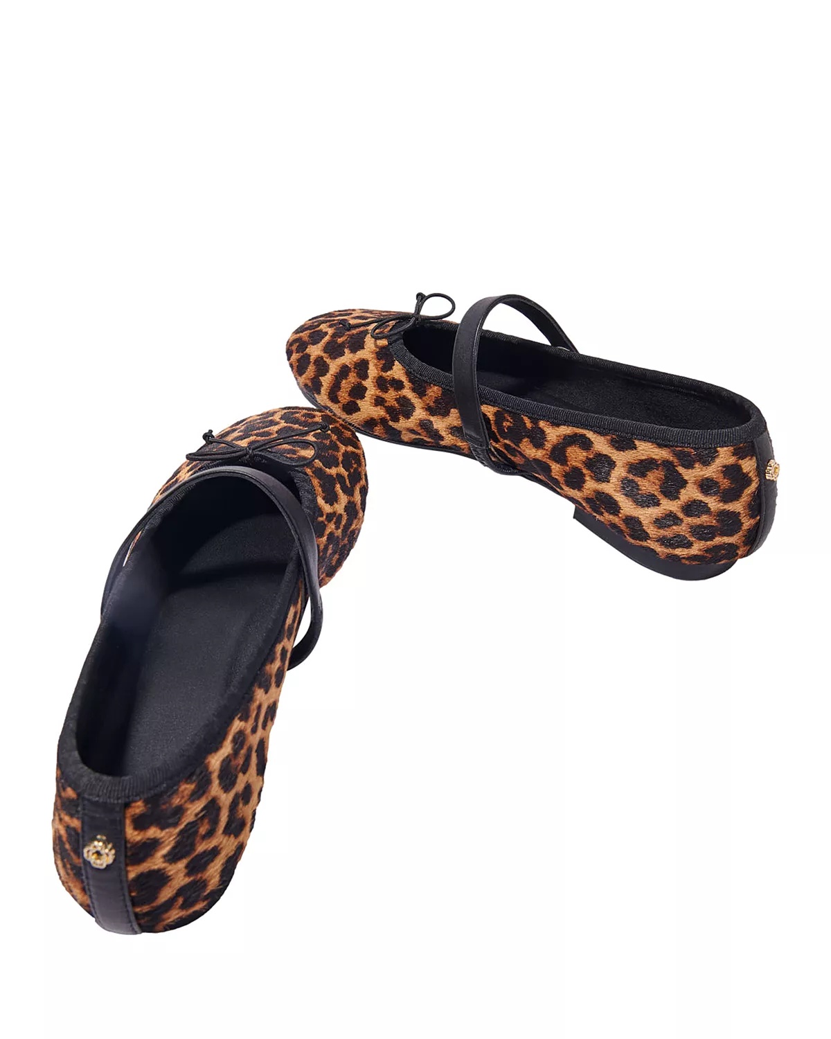 Women's Calf Hair Leopard Ballet Flats - 5