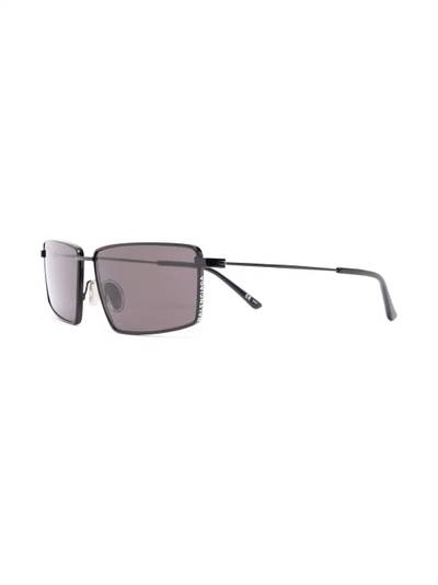 BALENCIAGA logo-print rectangular-frame sunglasses outlook