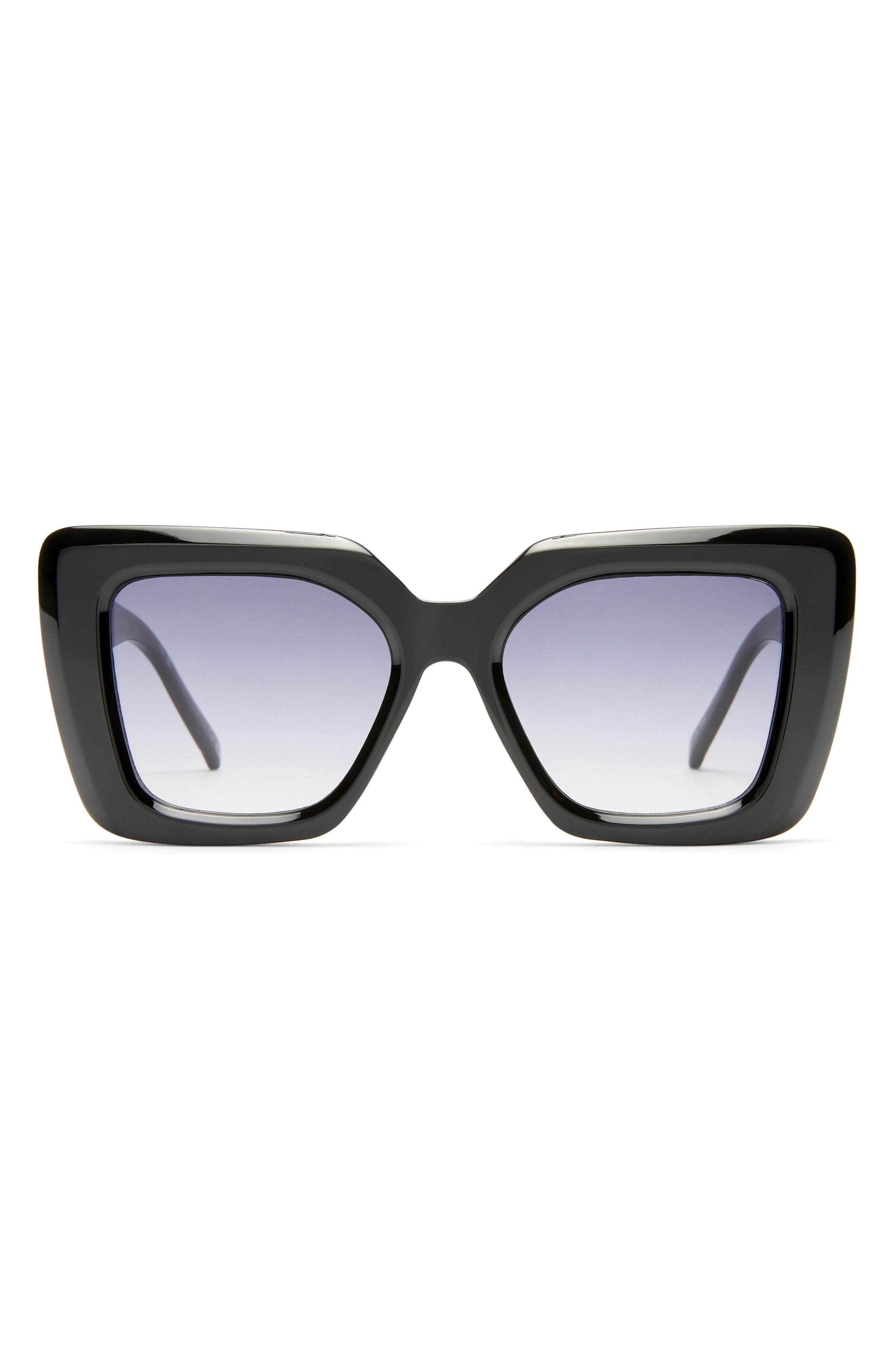 Le Specs Unimaginable 52mm Square Sunglasses in Black/smoke Grad at Nordstrom - 1