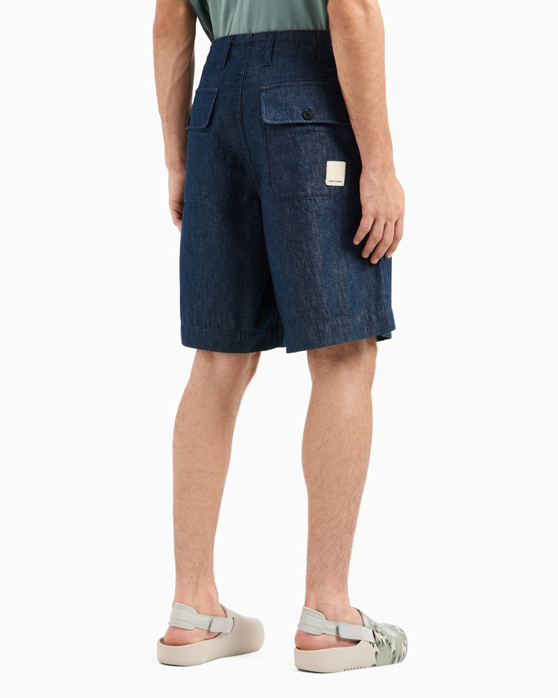 ASV CHAMBRAY DENIM BERMUDA SHORTS FROM THE PEACE CAPSULE COLLECTION 3