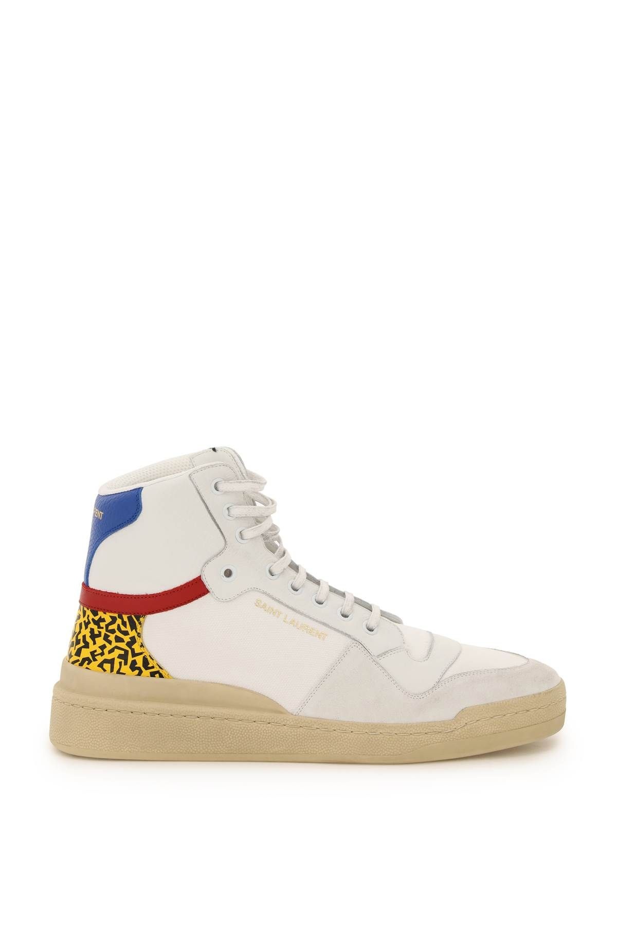 SL24 CANVAS AND LEATHER HI-TOP SNEAKERS - 1