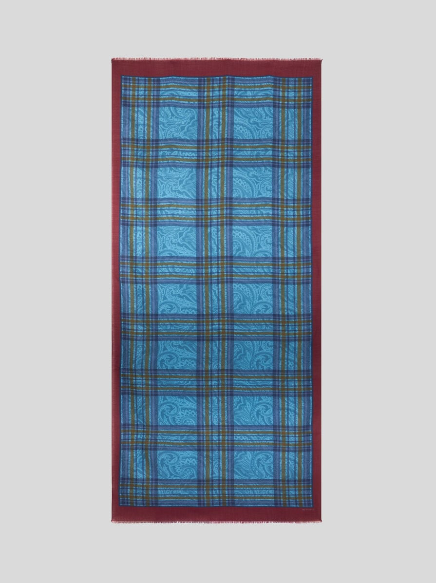 WOOL AND SILK SCARF WITH PRINT - 2