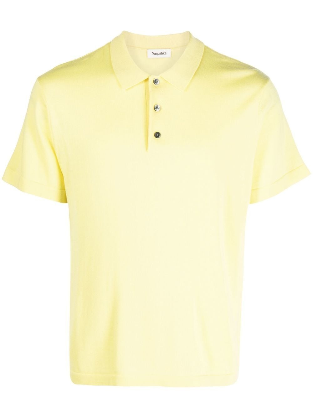 short-sleeve merino polo shirt - 1