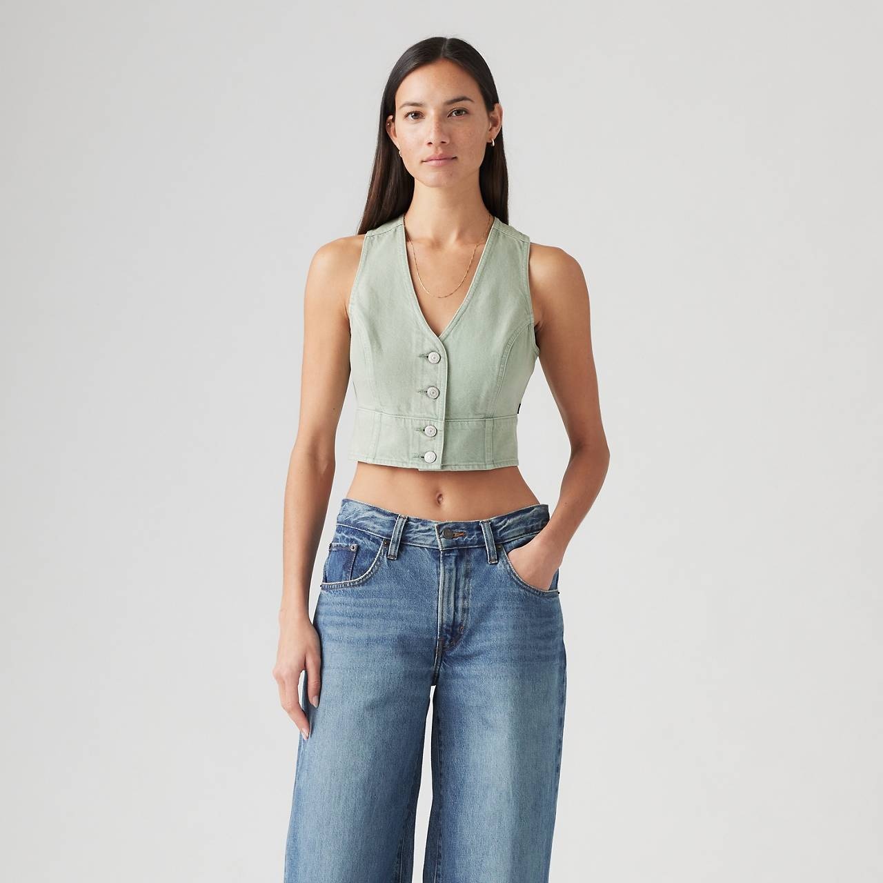 MONA DENIM CORSET TOP - 2