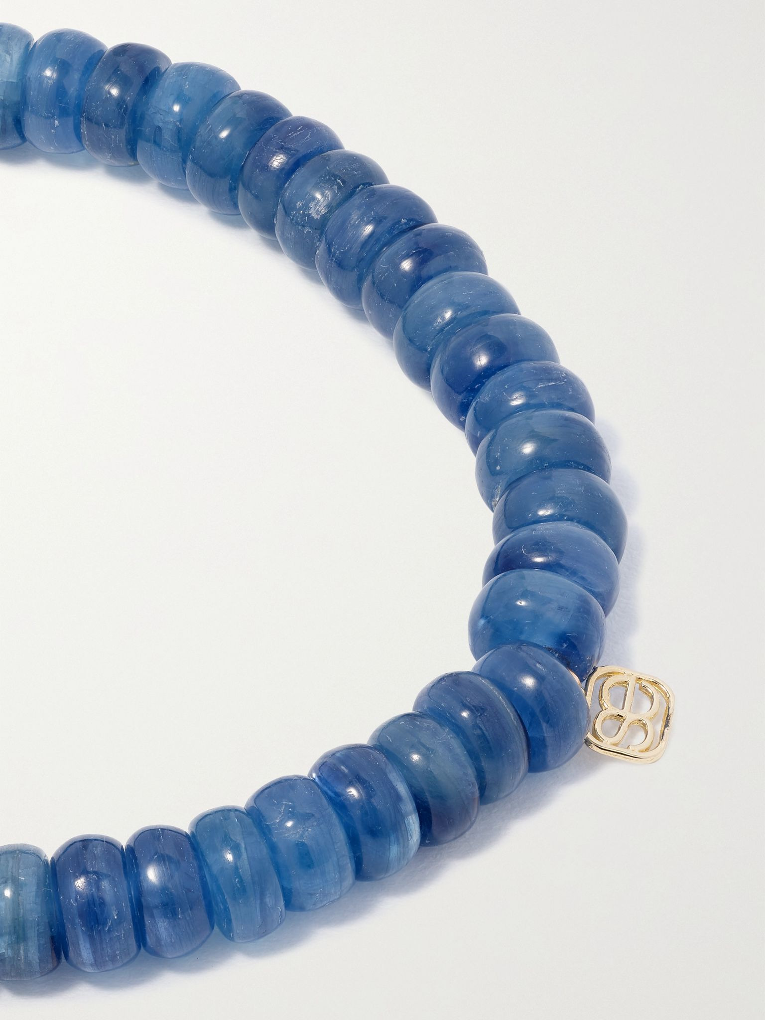 Mini Heart Key 14-karat gold, kyanite and diamond bracelet Gold - 3