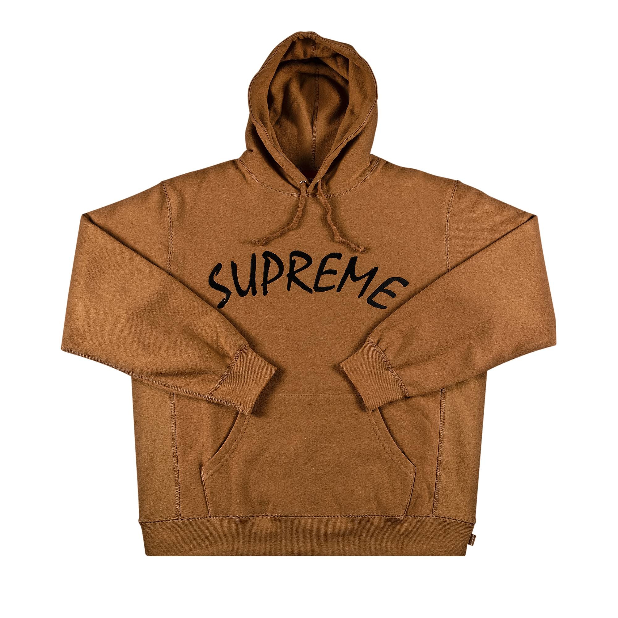 Supreme FTP Arc Hooded Sweatshirt 'Brown' - 1
