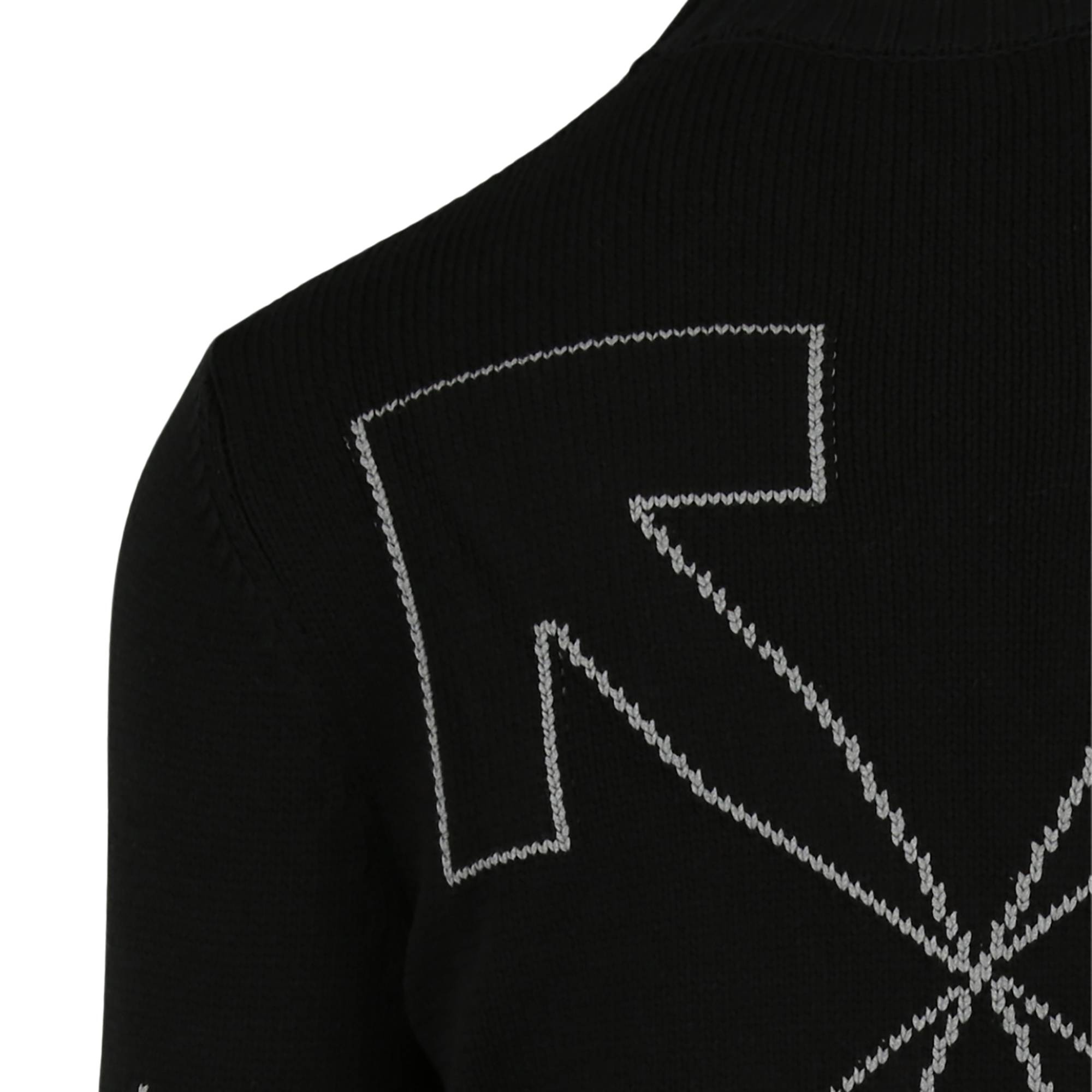 Off-White Diag Outline Knit Crewneck 'Black/White' - 3